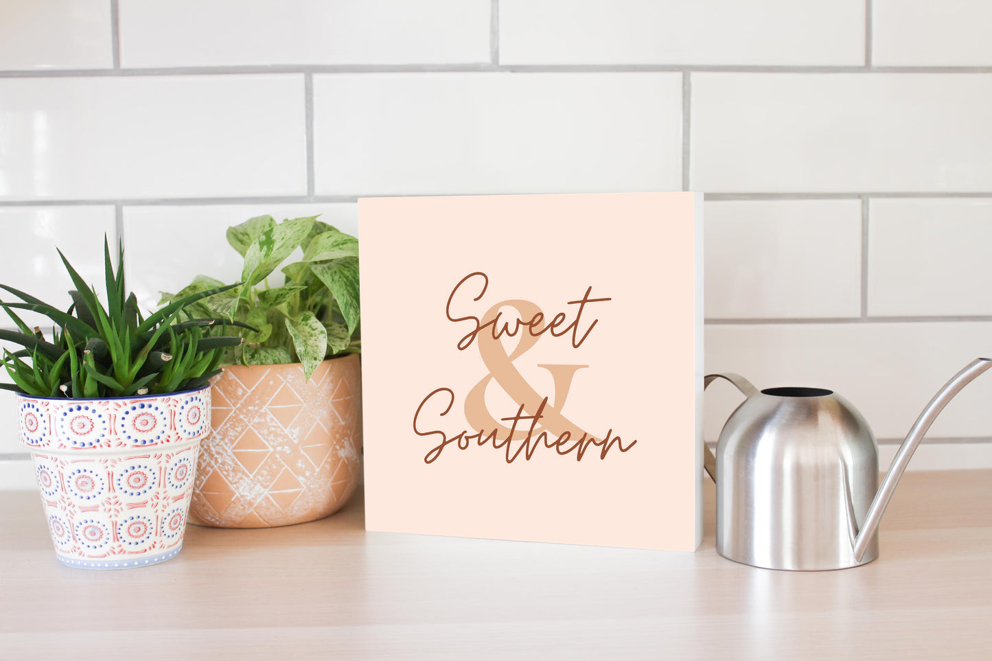 Modern Minimalist Texas Sweet Southern | Wood Block | Eaches | Min 2