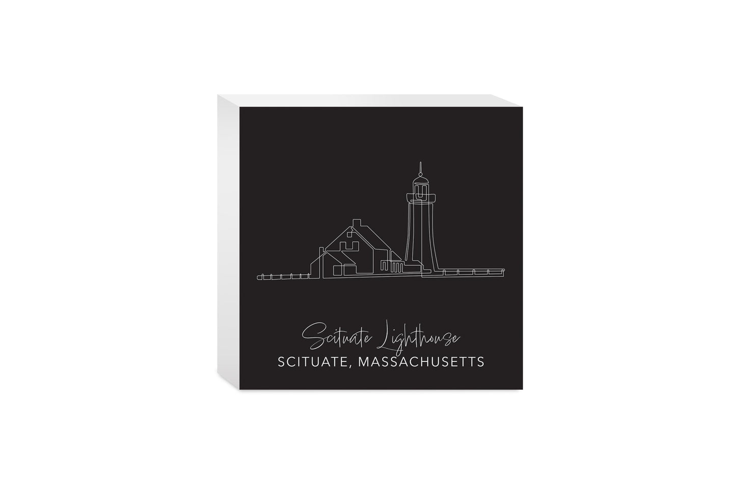 Black Scituate Lighthouse| Wood Block | Eaches | Min 4