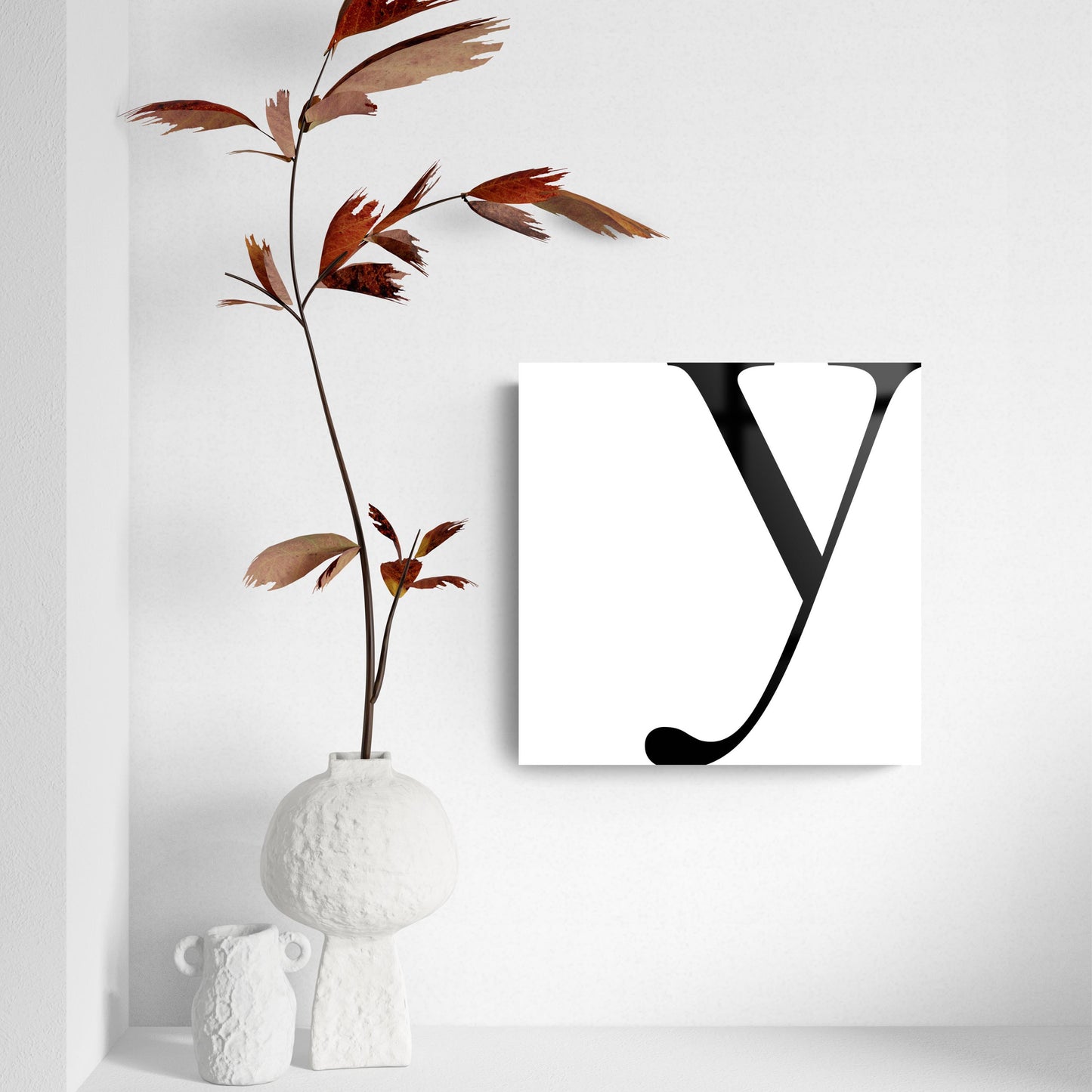 Minimal Monogram Y | Hi-Def Glass Art | Eaches | Min 2