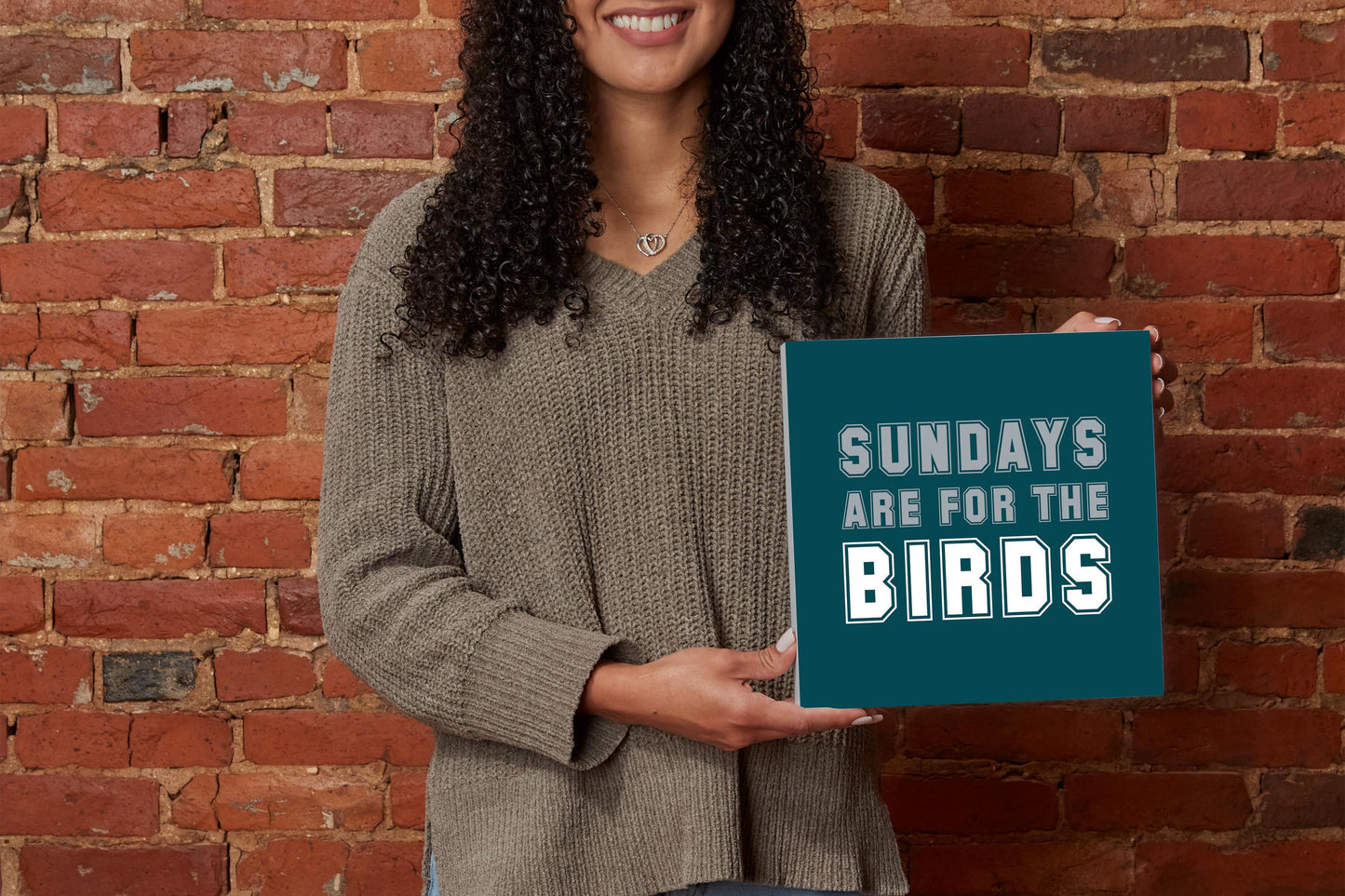 Modern Minimalist Pennsylvania Bird Sundays | Wood Block | Eaches | Min 2