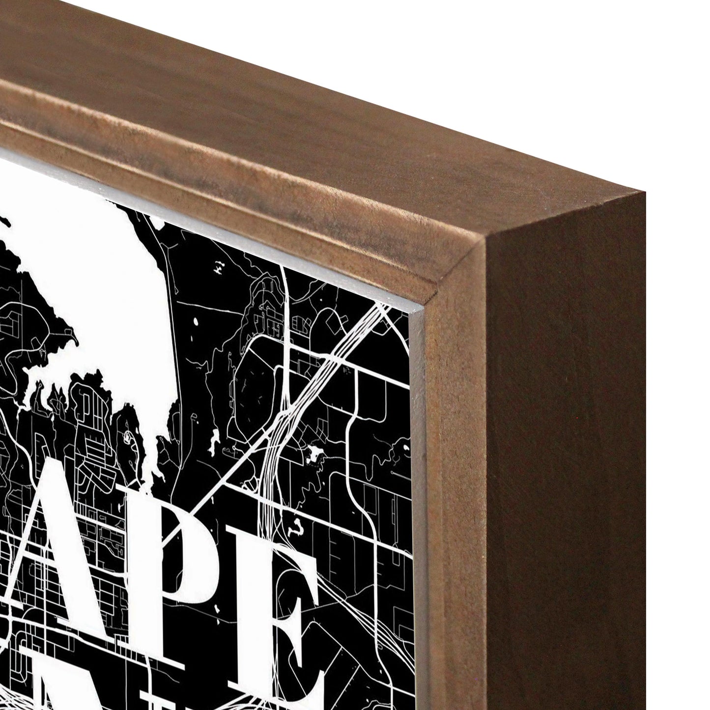 Minimalistic B&W Texas Grapevine Map | Wood Sign | Eaches | Min 1