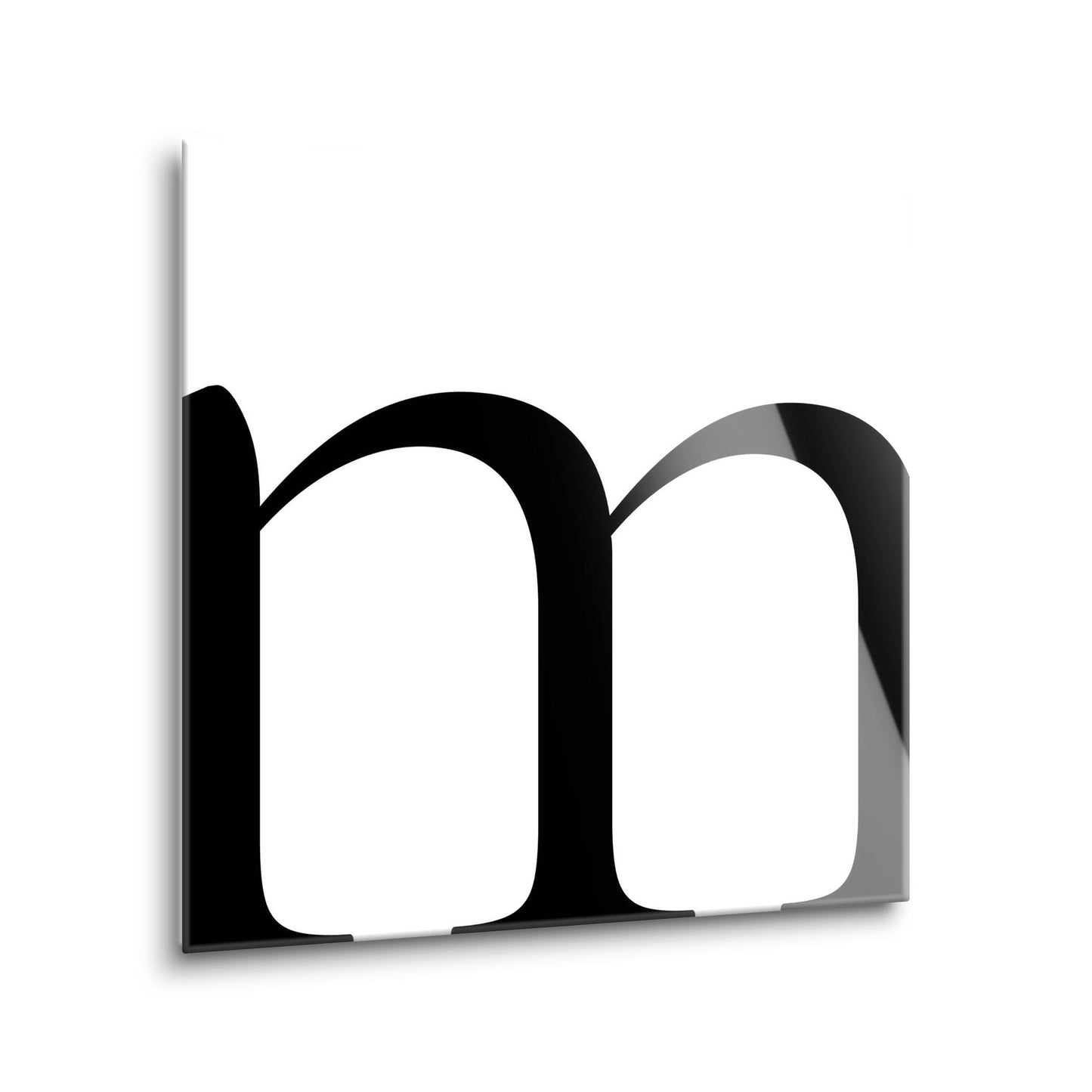 Minimal Monogram M | Hi-Def Glass Art | Eaches | Min 1