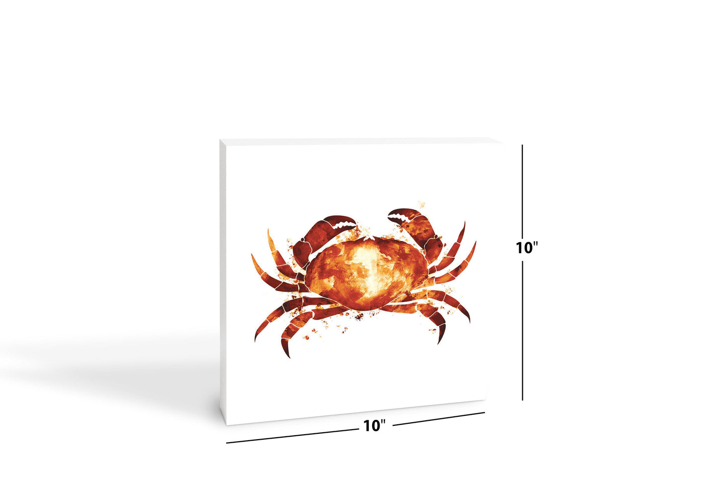 East Coast Water Color Crab | Wood Block | Eaches | Min 2