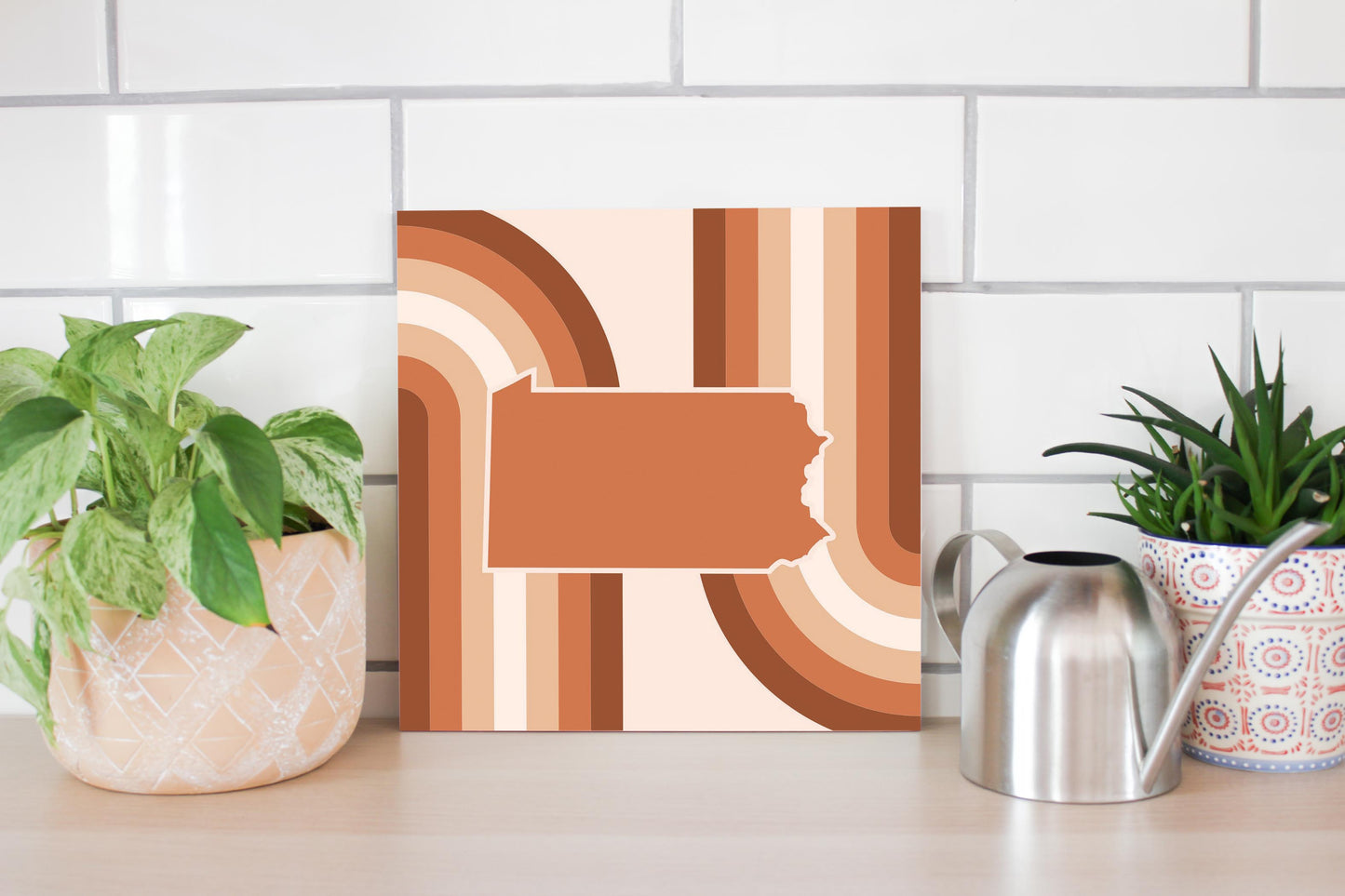 Modern Minimalist Pennsylvania State | Wood Sign | Eaches | Min 2