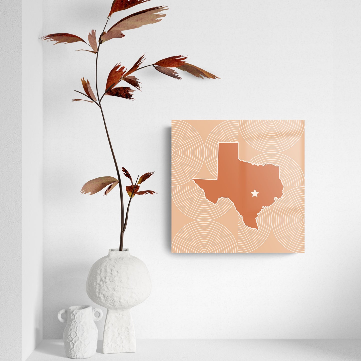 Modern Minimalist Texas Austin Star | Hi-Def Glass Art | Eaches | Min 2