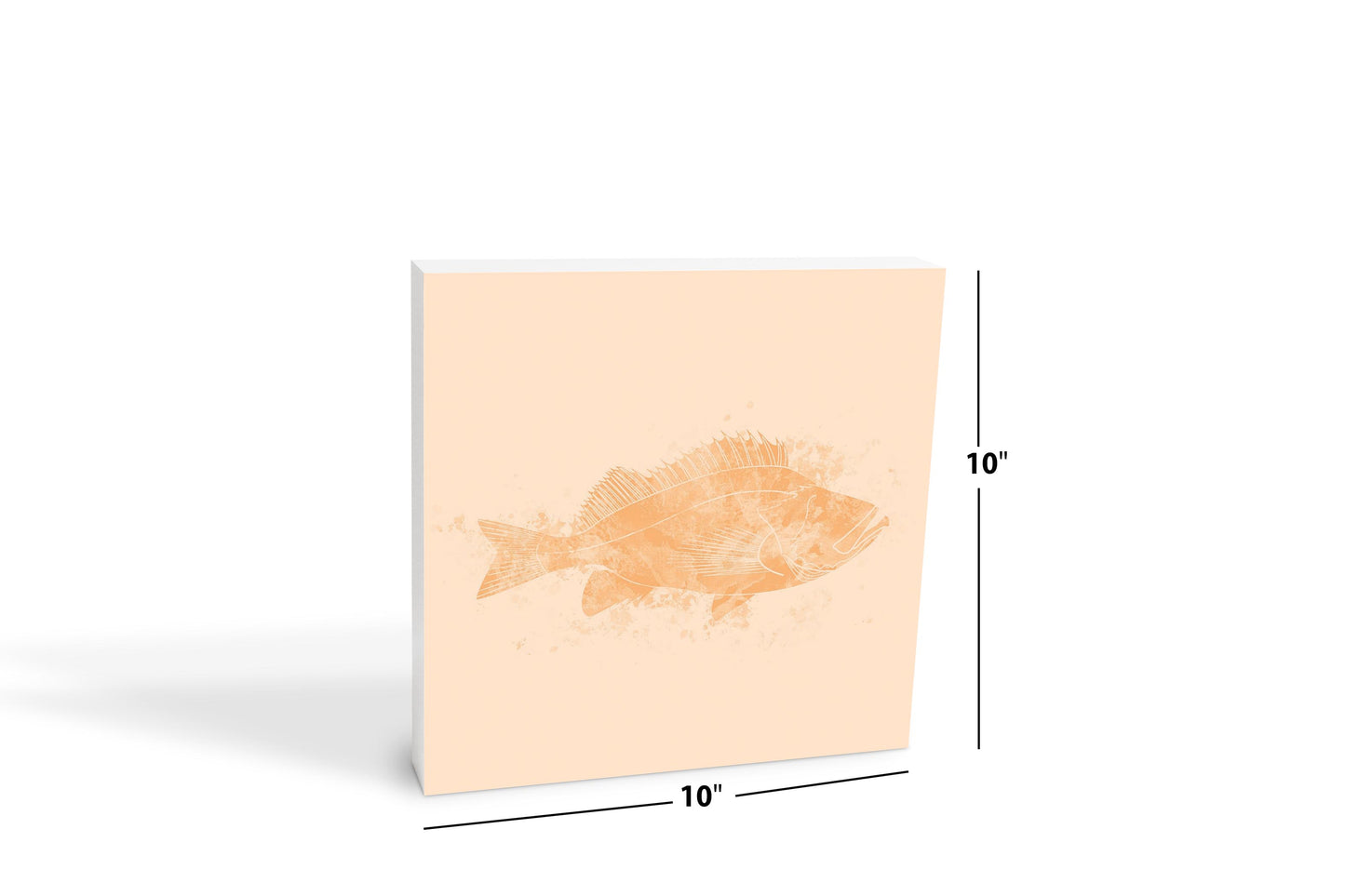 Louisiana Colorful Water Color Red Fish | Wood Block | Eaches | Min 2