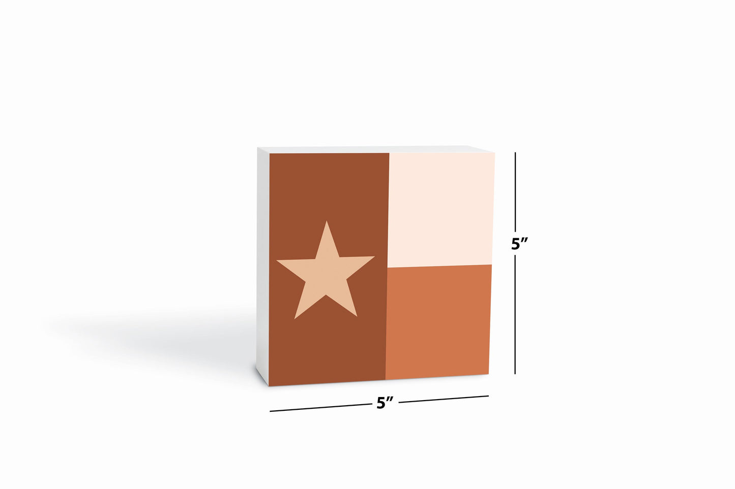 Modern Minimalist Texas State Flag | Wood Block | Eaches | Min 4