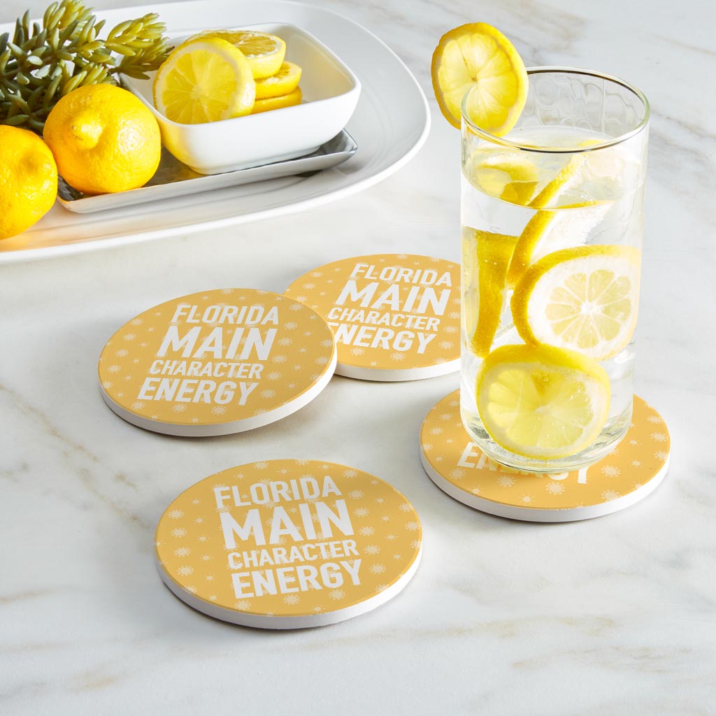 Florida Main Character Energy| Absorbent Coasters | Set of 4 | Min 2