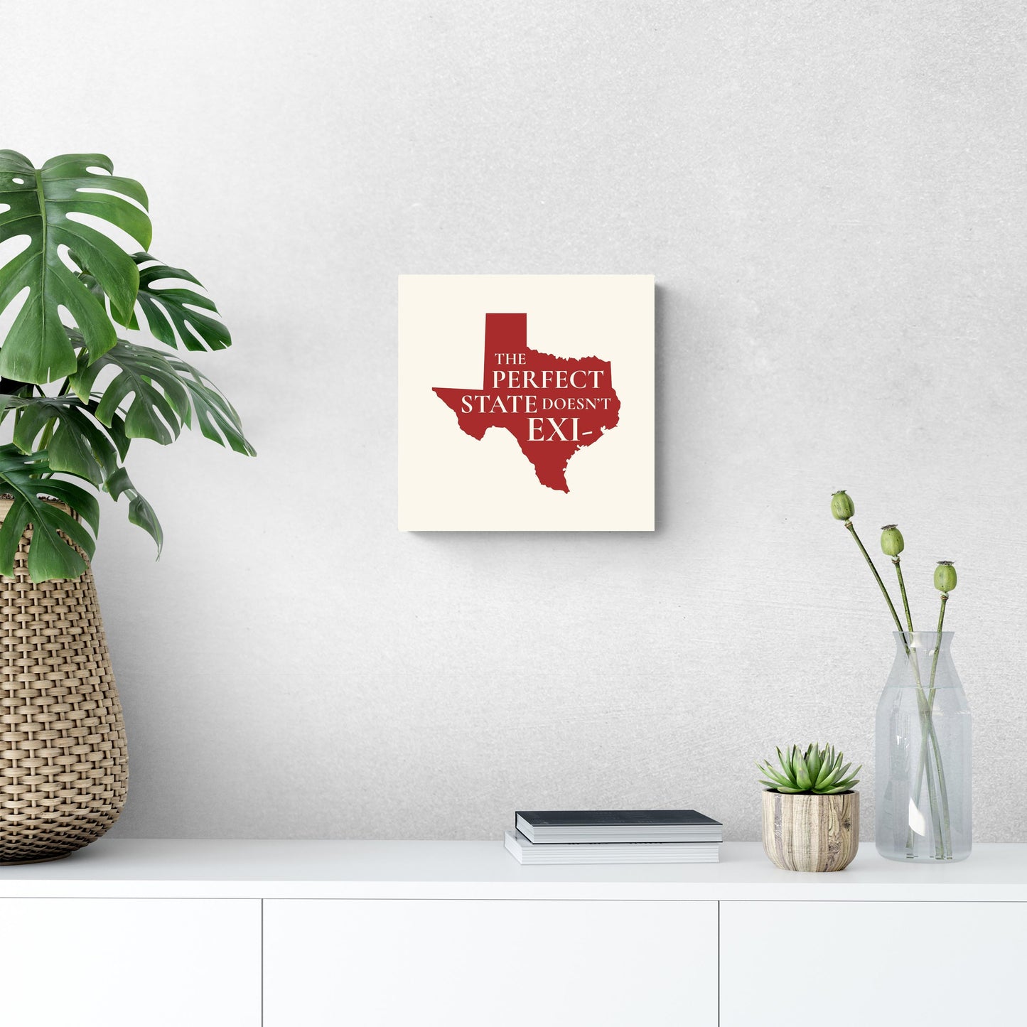 Modern Minimalist Texas Colors Perfect State | Wood Sign | Eaches | Min 2