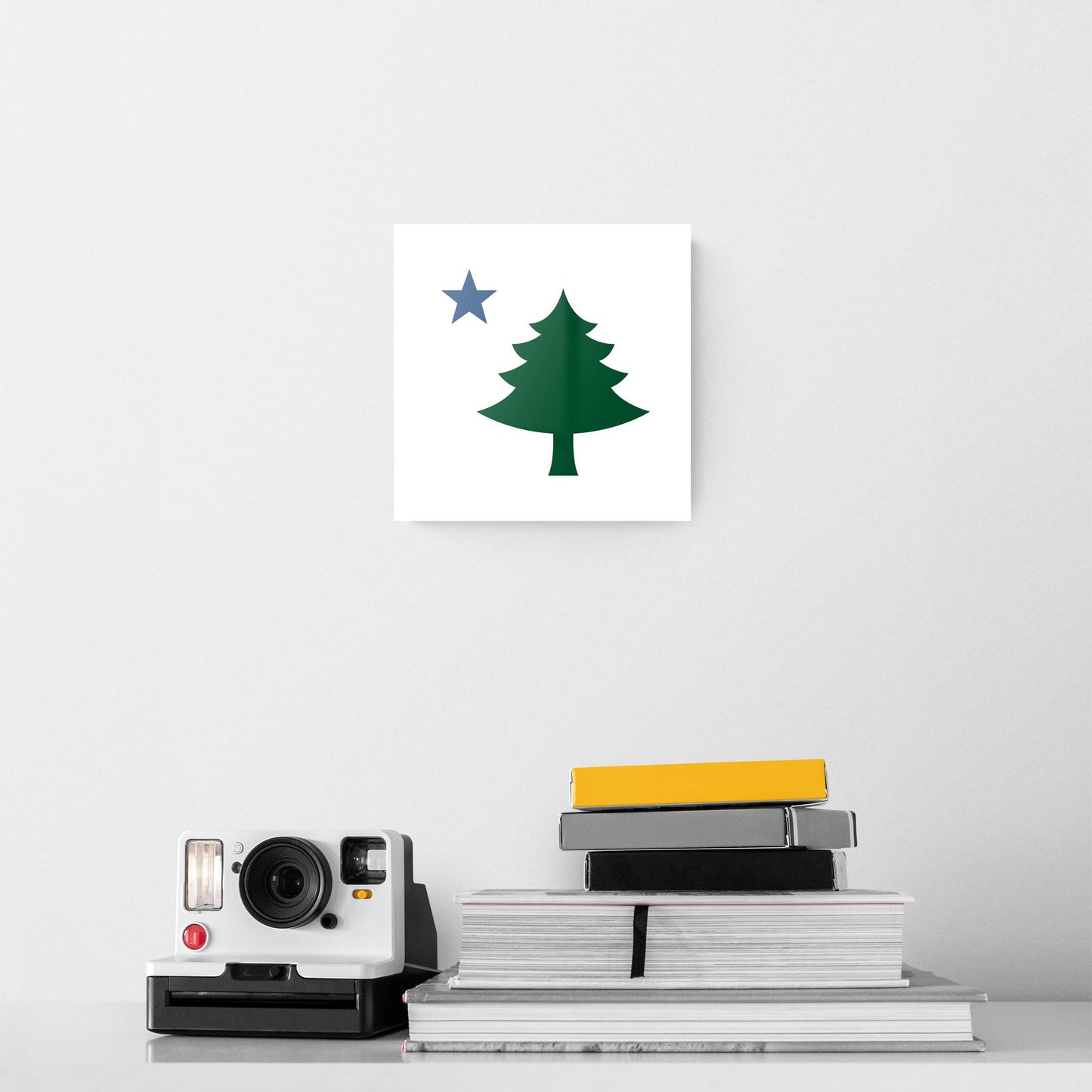 New England Star And Tree | Hi-Def Glass Art | Eaches | Min 2