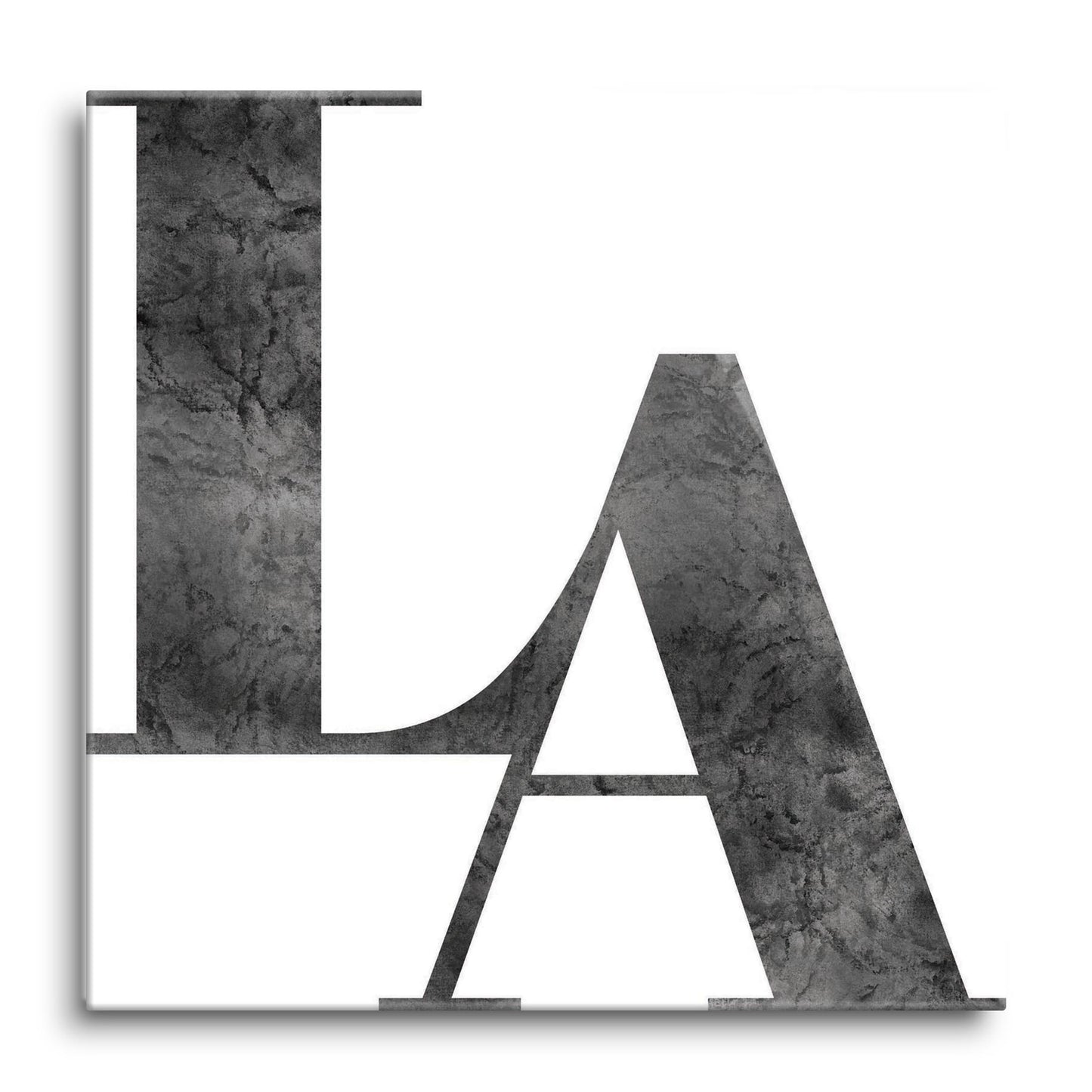 Modern White Louisiana Initials | Hi-Def Glass Art | Eaches | Min 1