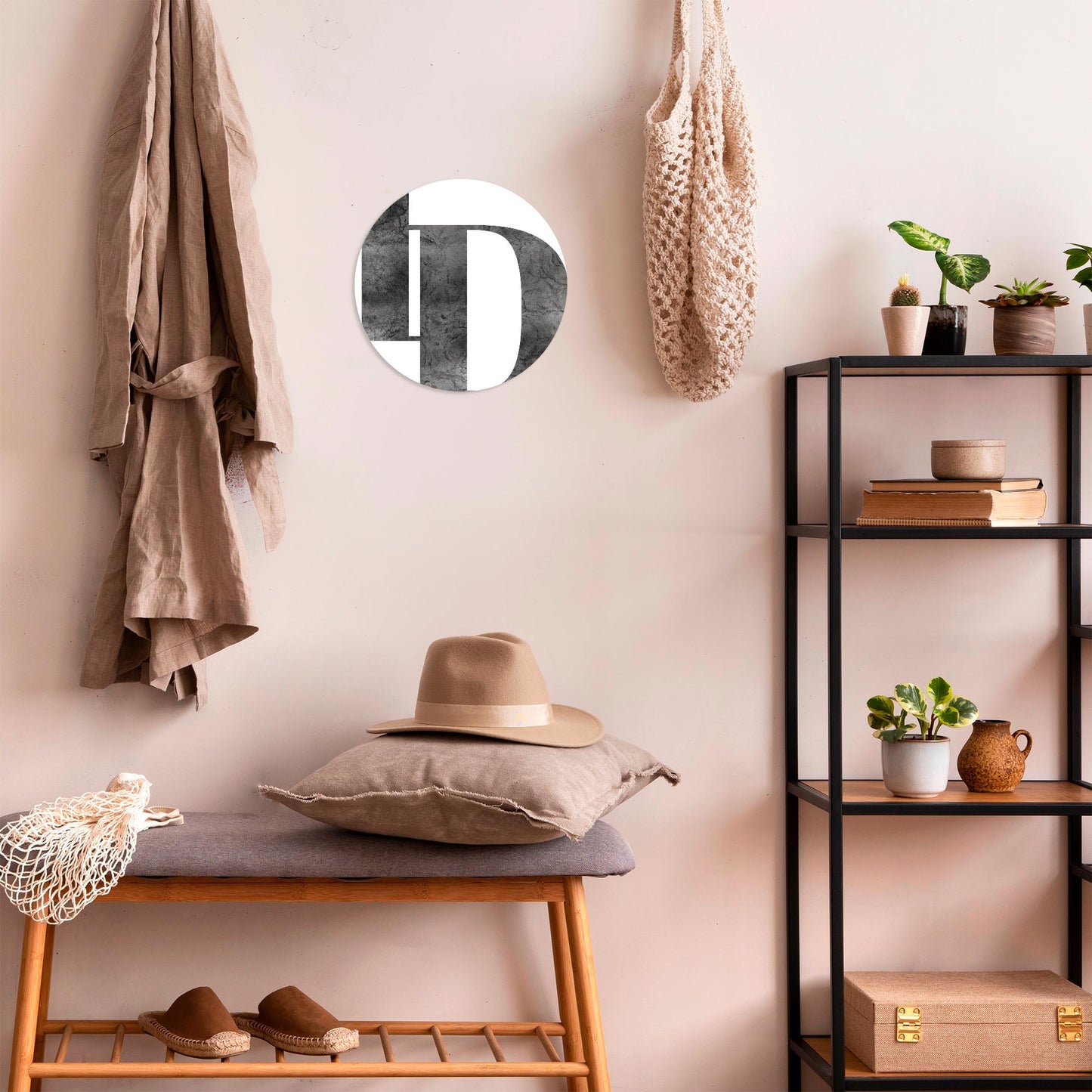 Minimalist B&W Idaho White Initials | Wood Sign | Eaches | Min 1