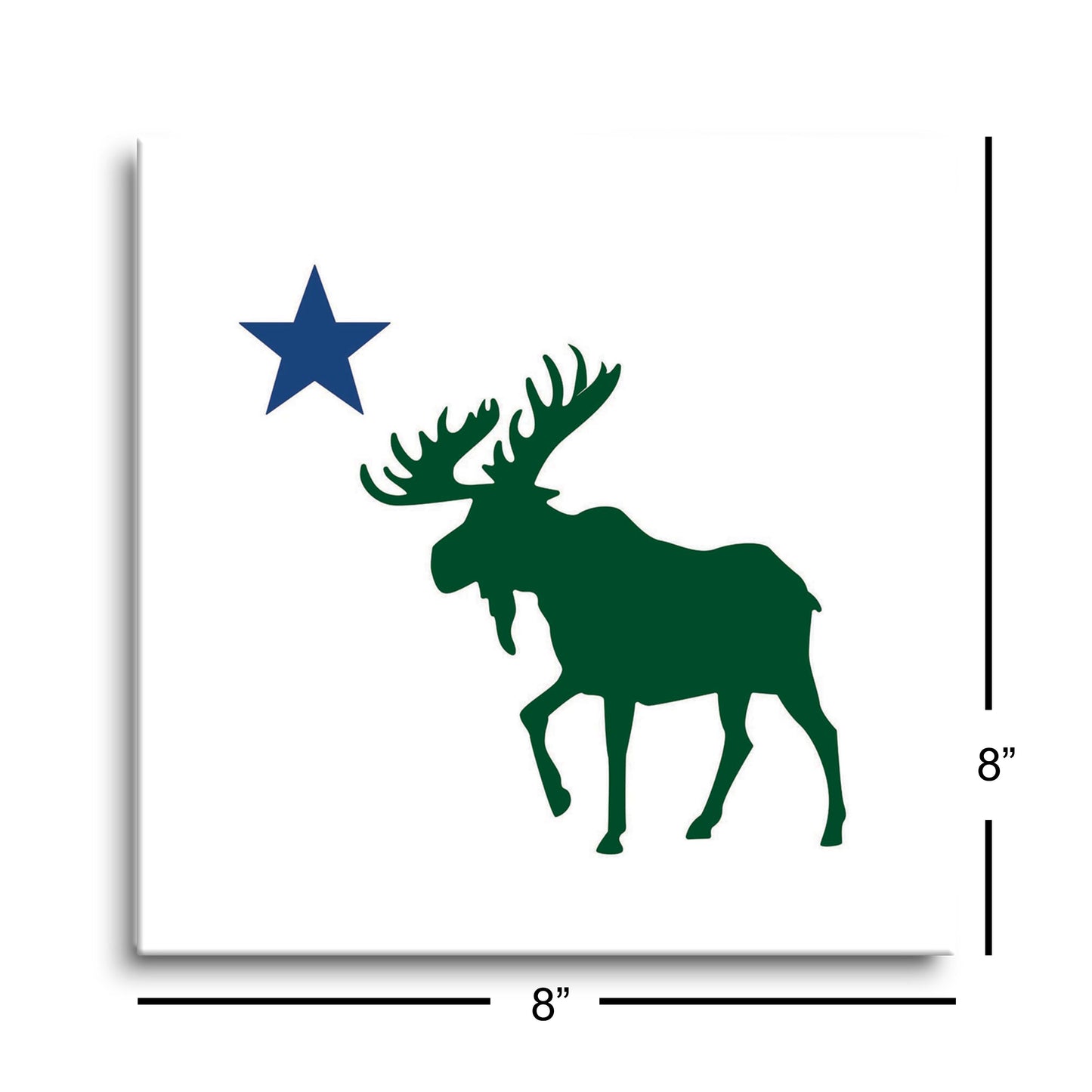 New England Star And Moose | Hi-Def Glass Art | Eaches | Min 2