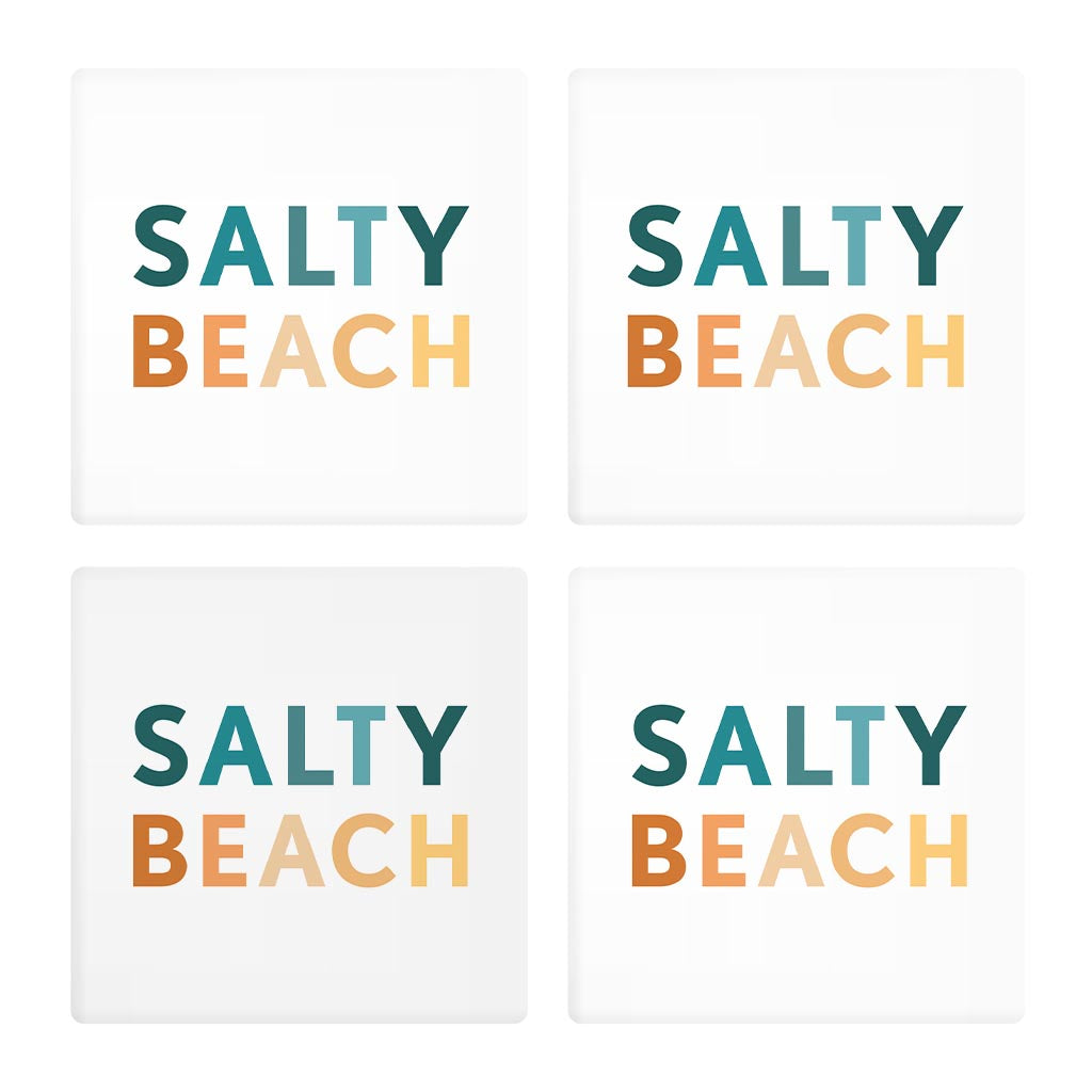Salty Beach | Absorbent Coasters | Set of 4 | Min 2