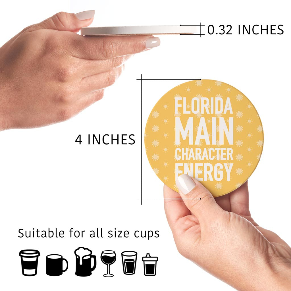 Florida Sayings Artsy| Absorbent Coasters | Set of 4 | Min 2