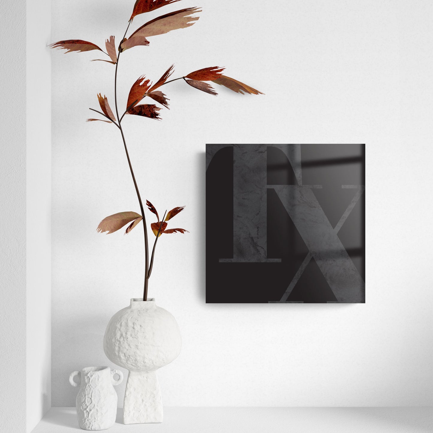 Modern Black Texas Initials | Hi-Def Glass Art | Eaches | Min 2
