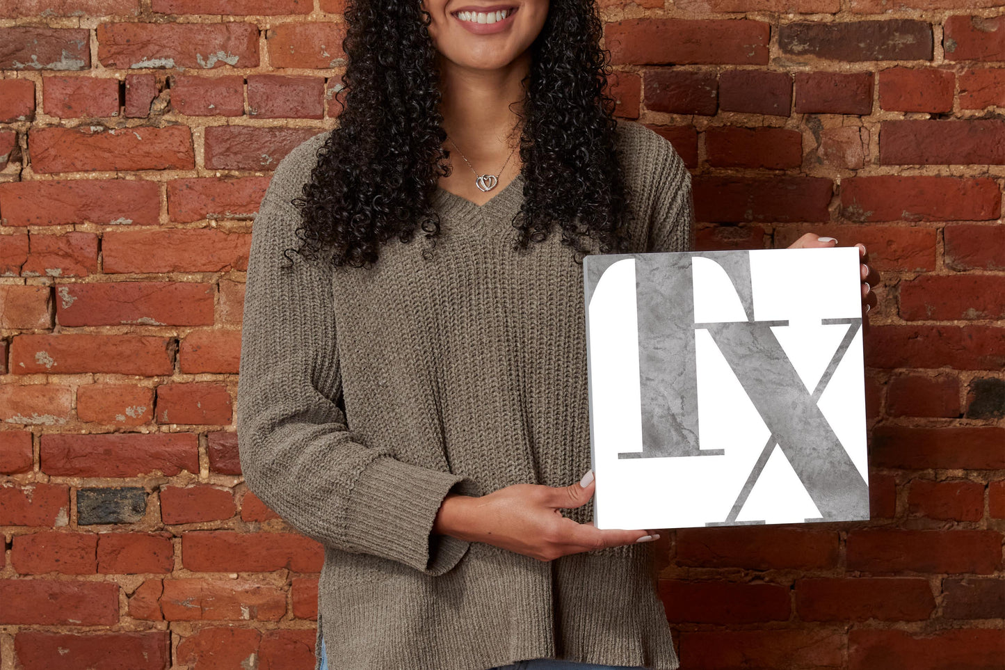 Modern White Texas Initials | Wood Block | Eaches | Min 2