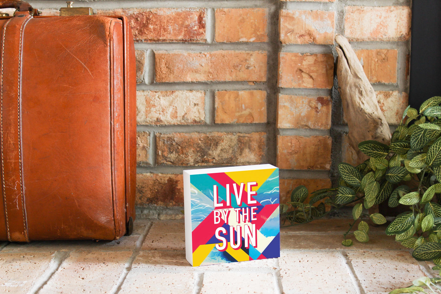 Live By The Sun | Wood Block | Eaches | Min 4