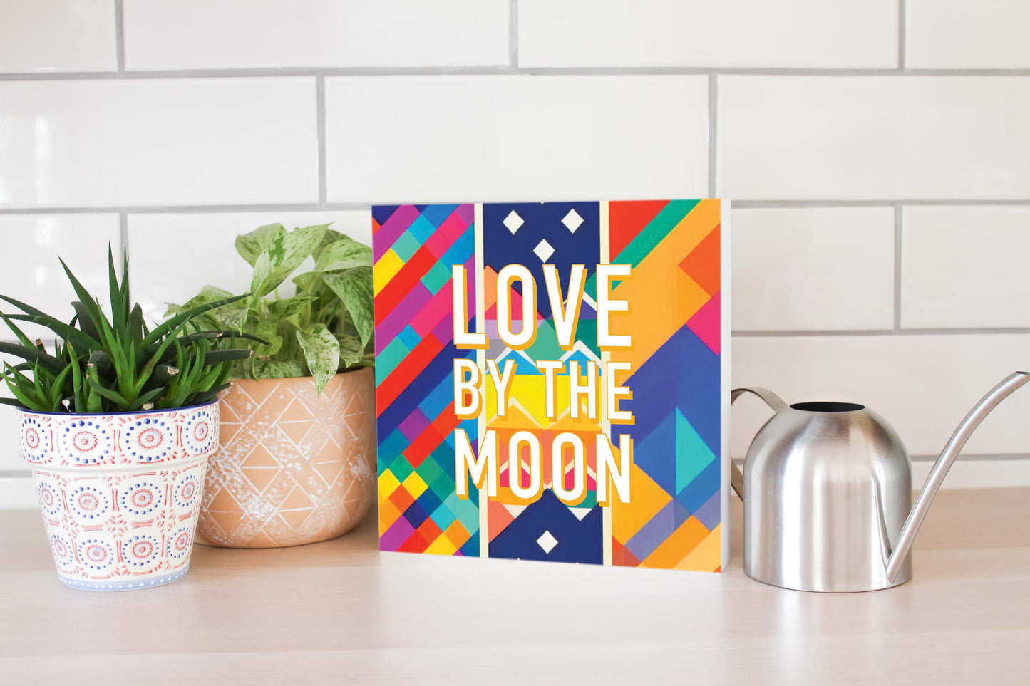 Love By The Moon | Wood Block | Eaches | Min 2