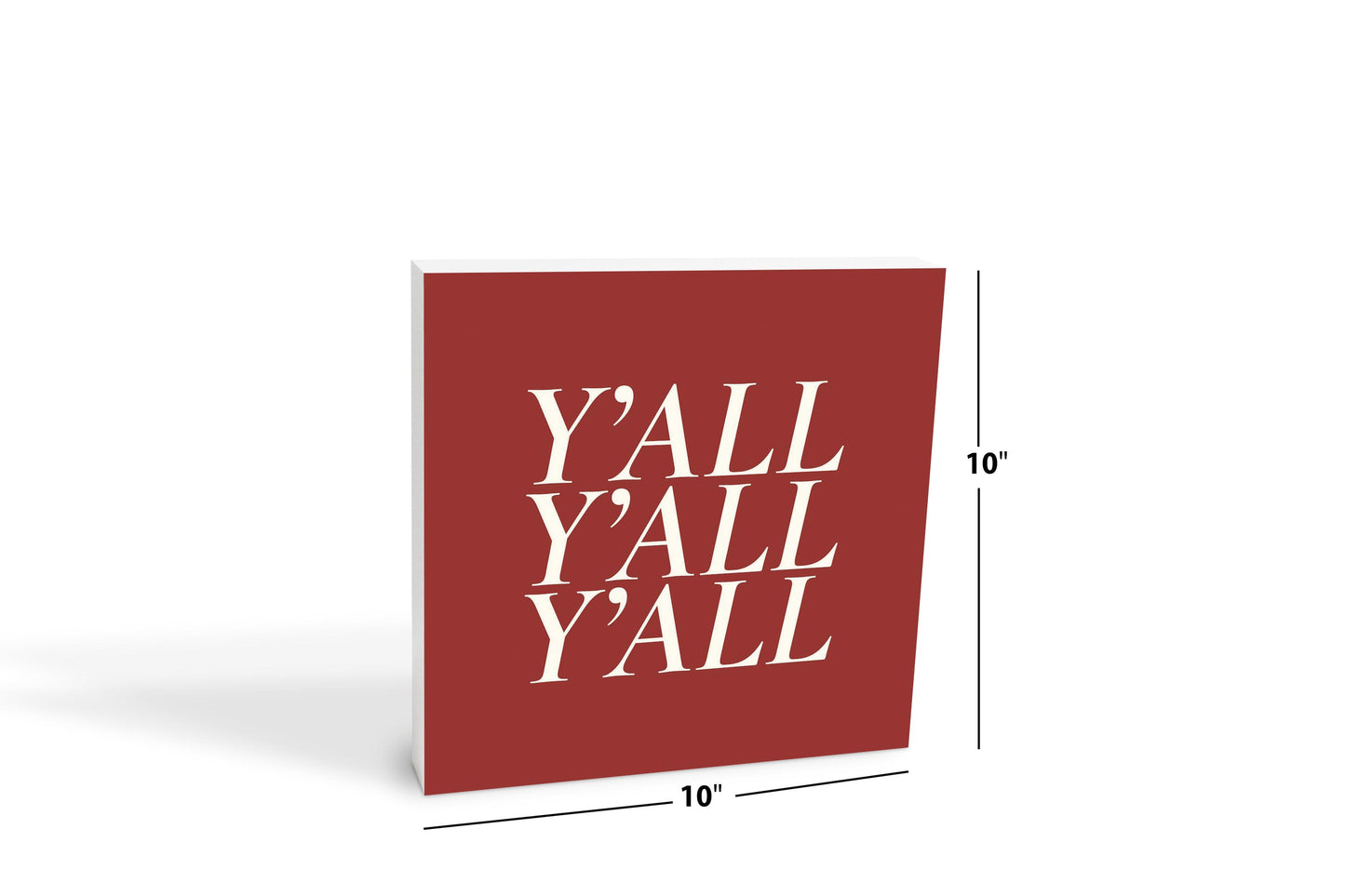 Modern Minimalist Oklahoma Yall | Wood Block | Eaches | Min 2