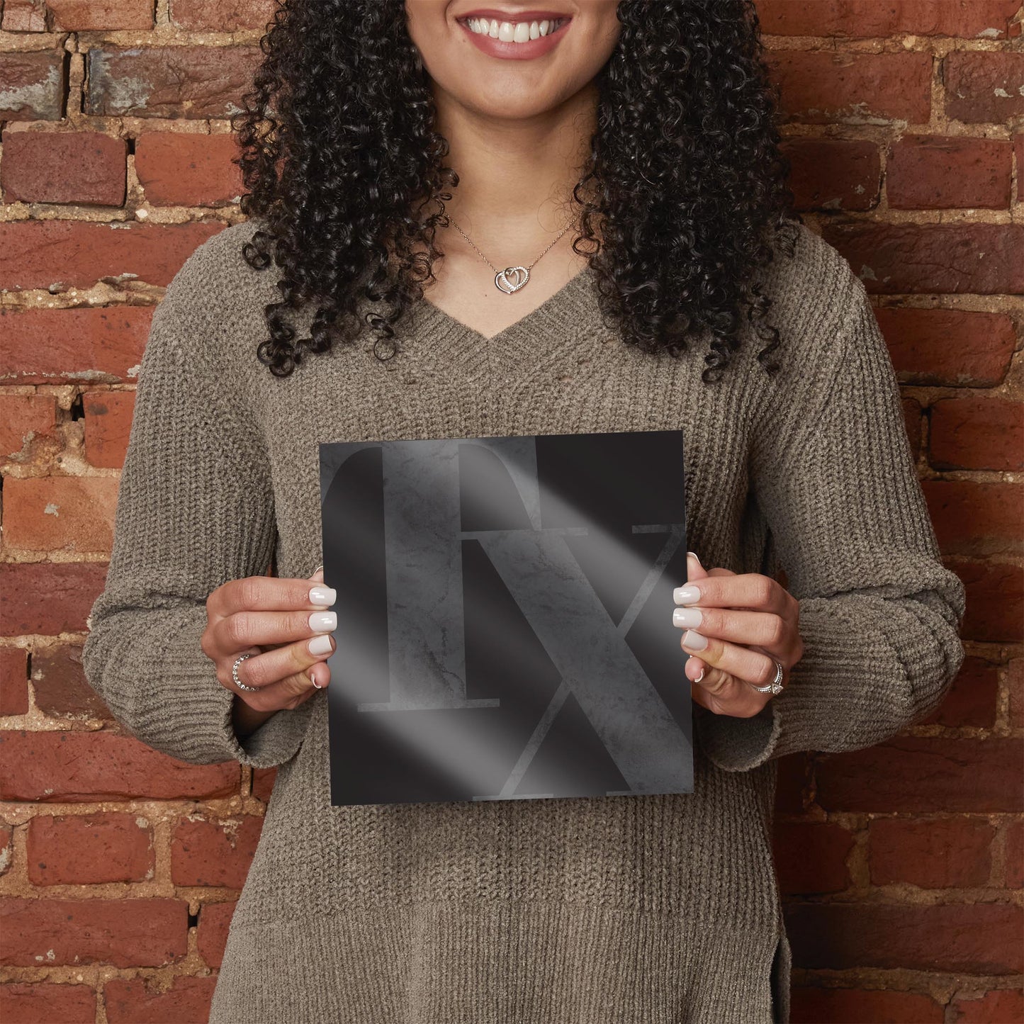 Modern Black Texas Initials | Hi-Def Glass Art | Eaches | Min 2