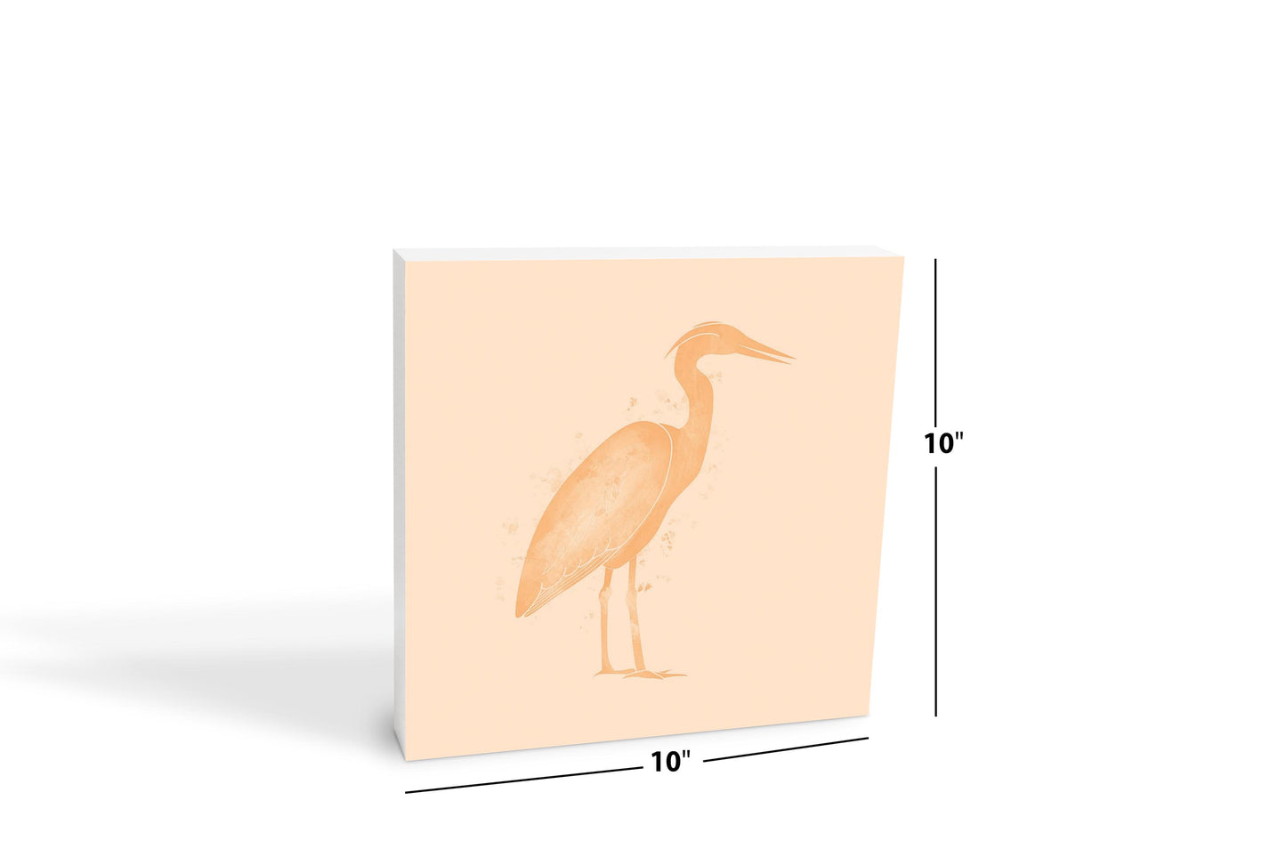 Louisiana Colorful Water Color Heron | Wood Block | Eaches | Min 2