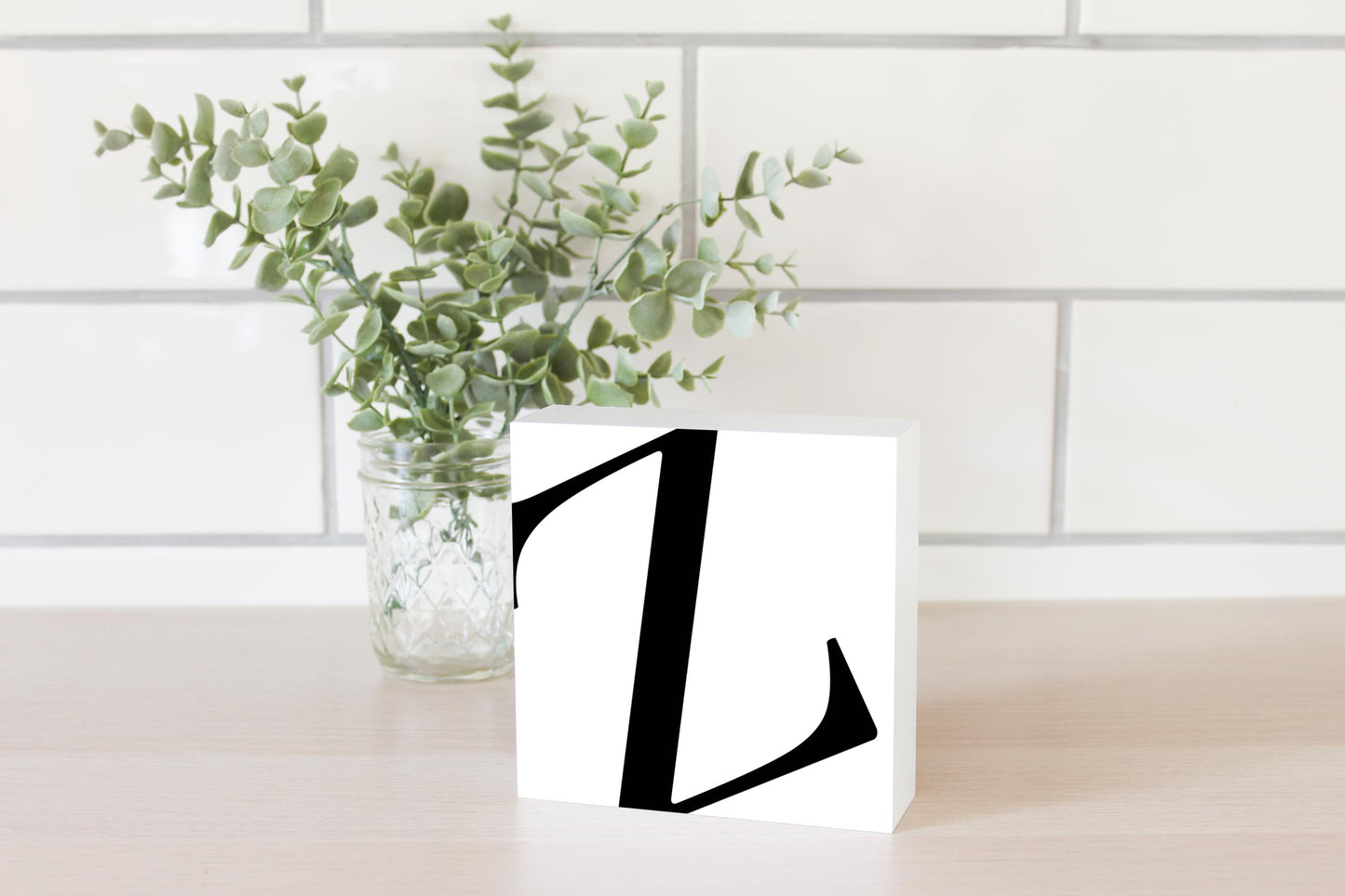 Minimal Monogram Z | Wood Block | Eaches | Min 4