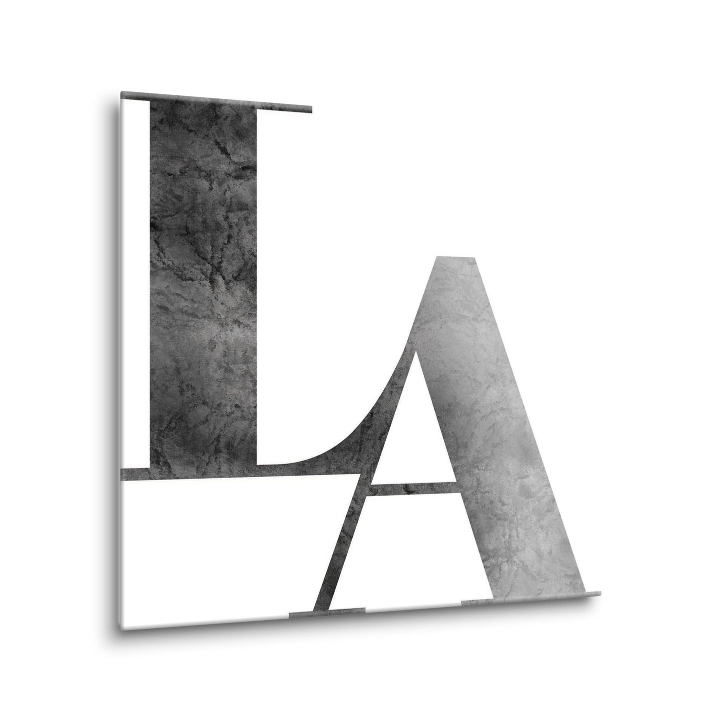 Modern White Louisiana Initials | Hi-Def Glass Art | Eaches | Min 2