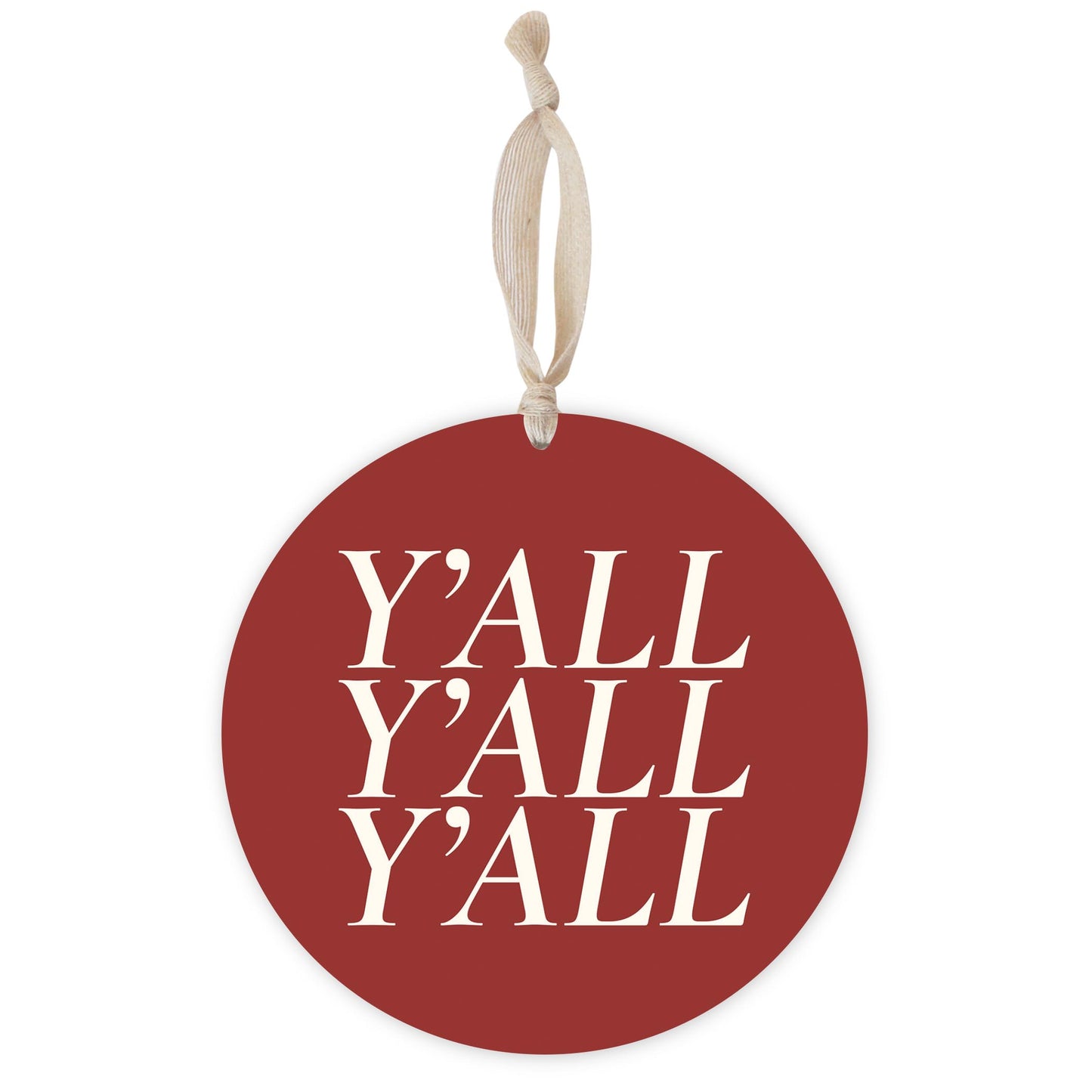 Modern Minimalist Oklahoma Yall | Wood Ornament | Eaches | Min 1