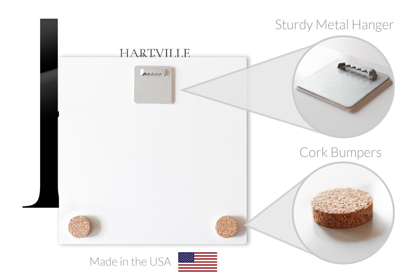 Hartville Oh Minimal Monogram | Hi-Def Glass Art | Eaches | Min 1