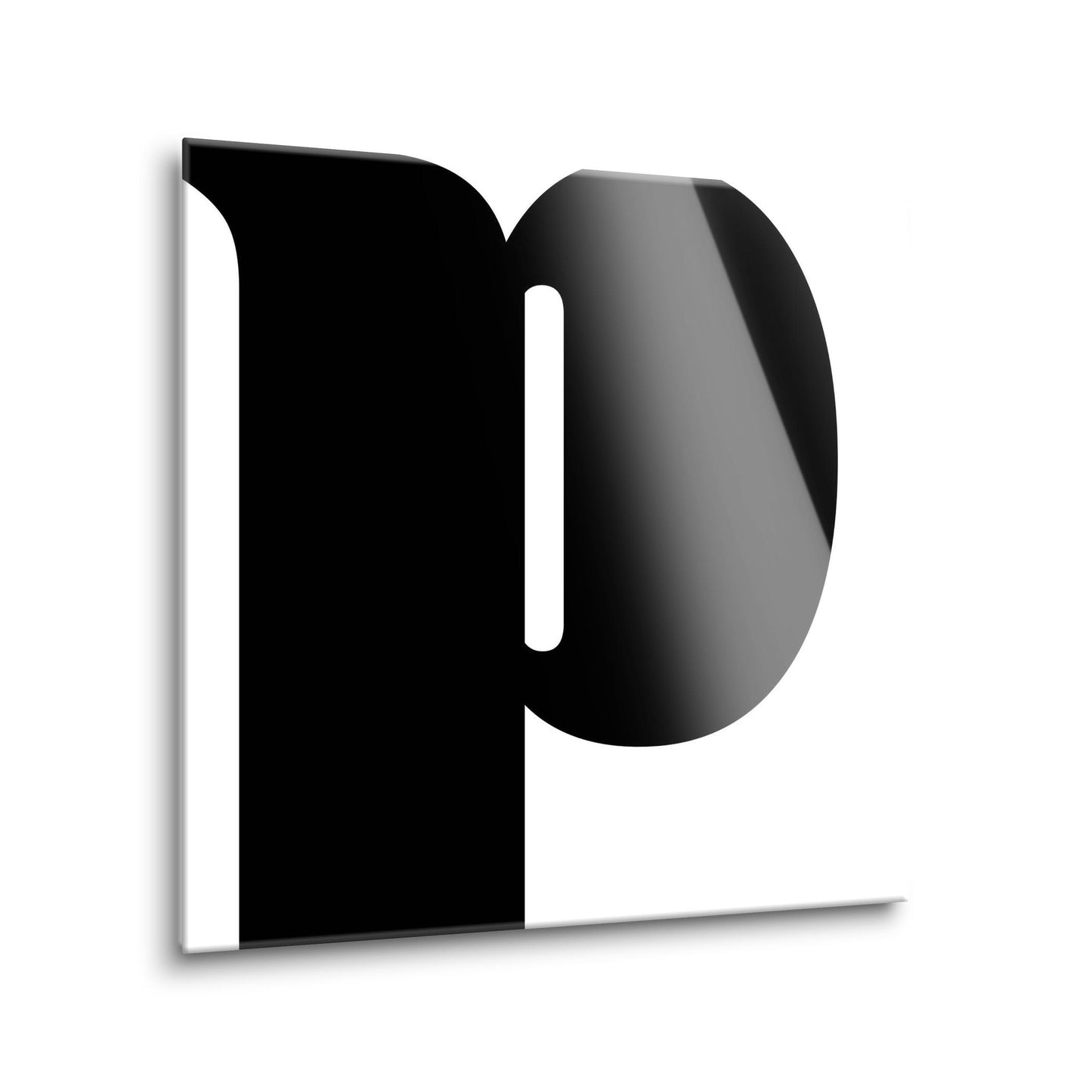 Fun Chunky Monogram P | Hi-Def Glass Art | Eaches | Min 1