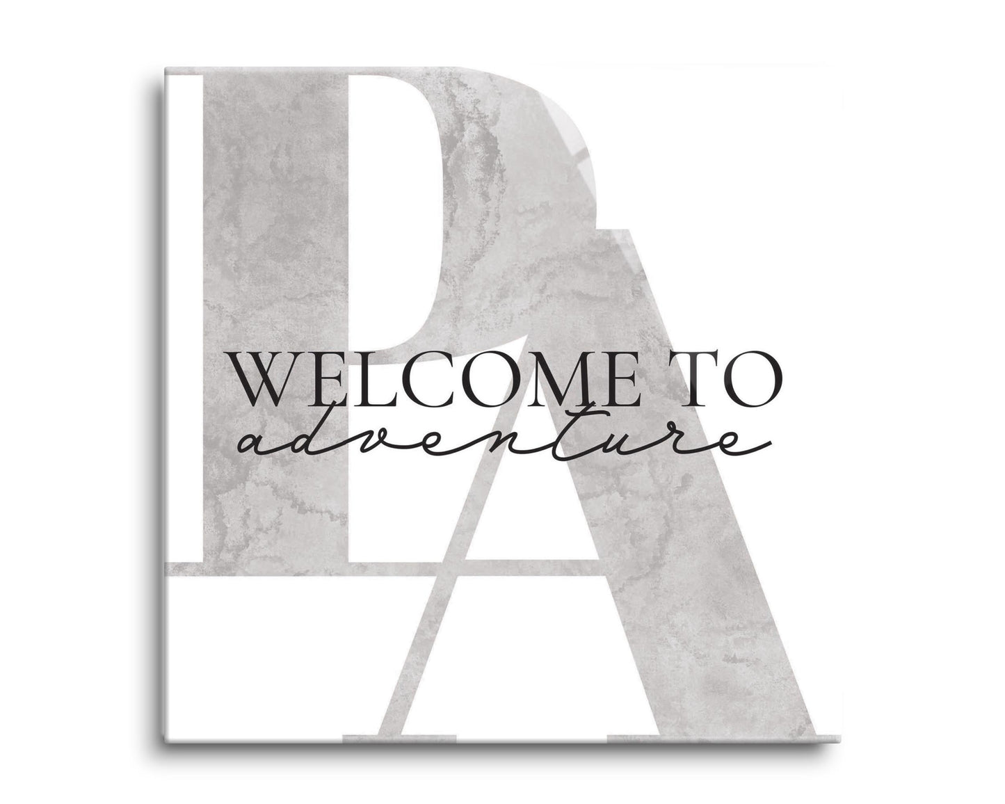Minimalistic B&W Pennsylvania Adventure Quip | Hi-Def Glass Art | Eaches | Min 2
