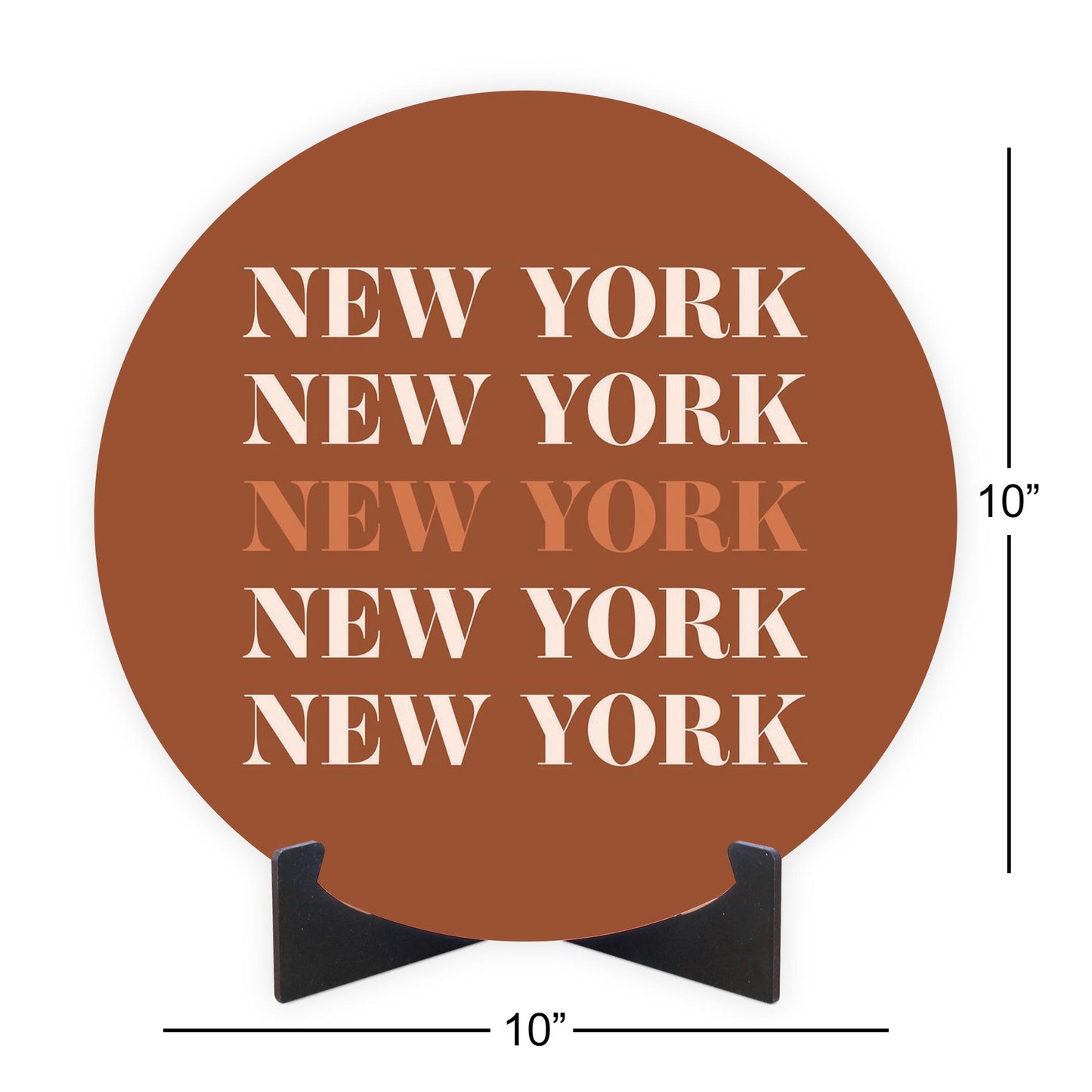 Modern Minimalist New York Repeated Dark | Wood Sign | Eaches | Min 1