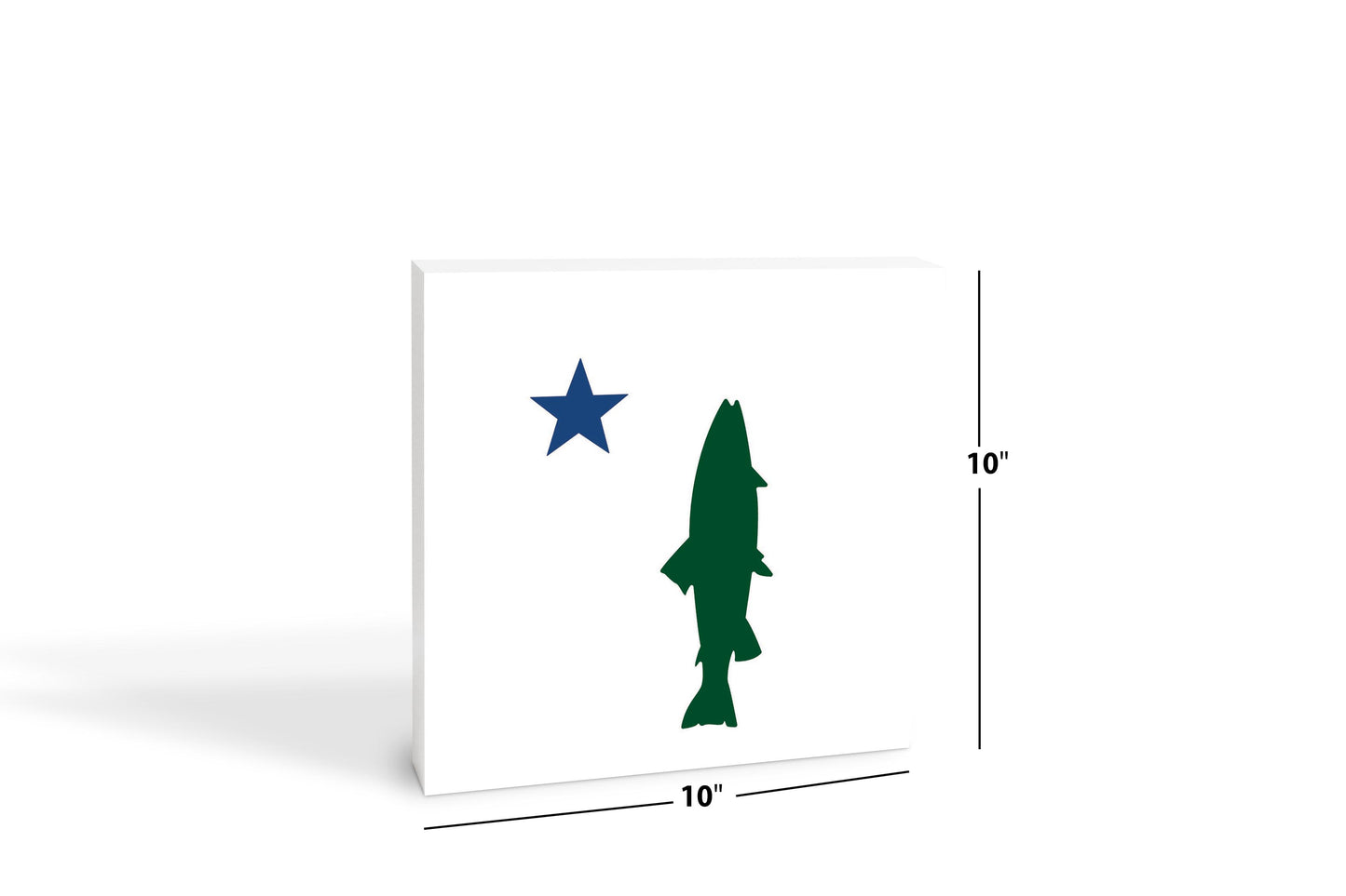 New England Star And Trout | Wood Block | Eaches | Min 2