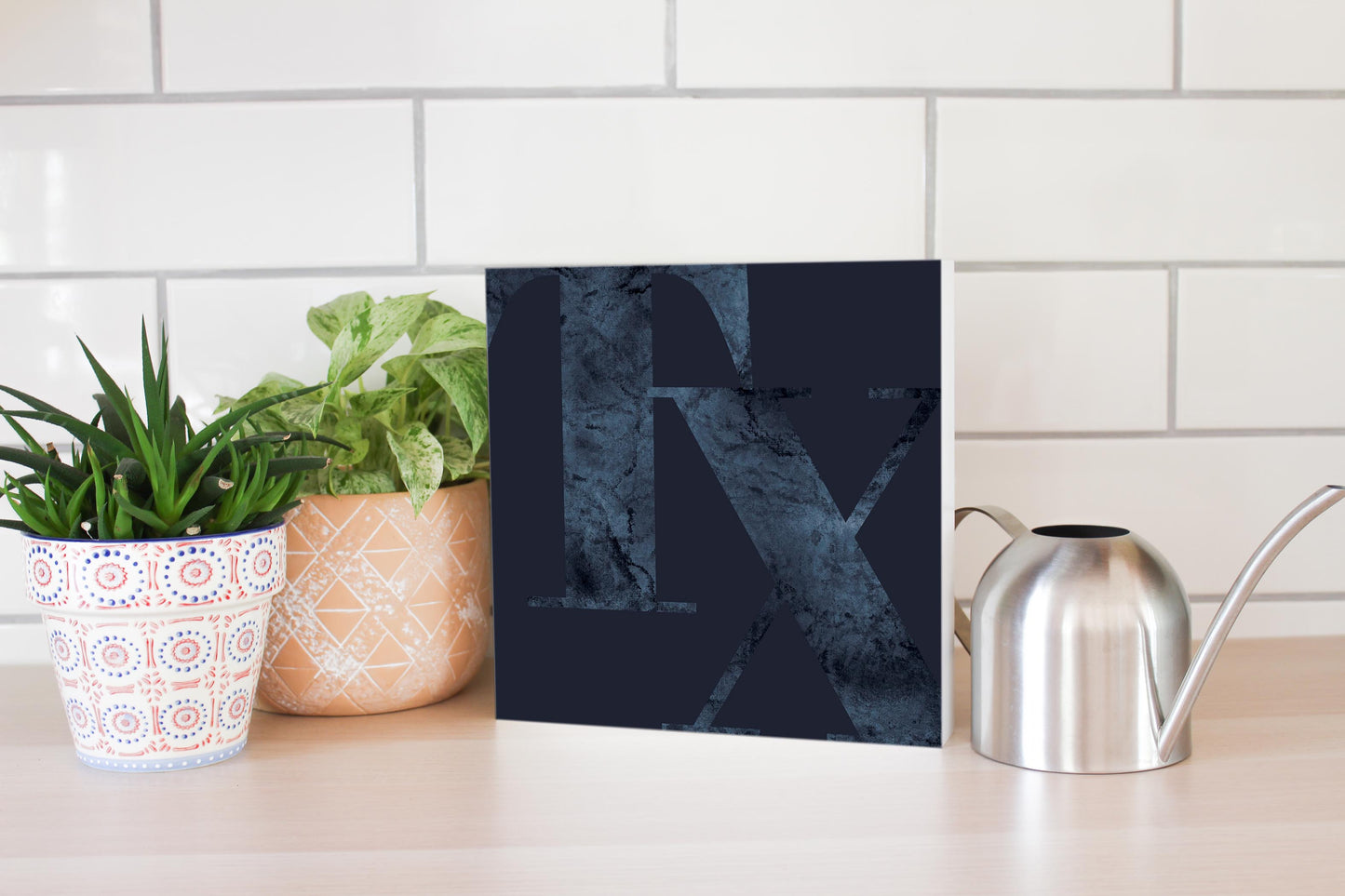 Modern Minimalist Texas Blue Tx | Wood Block | Eaches | Min 2