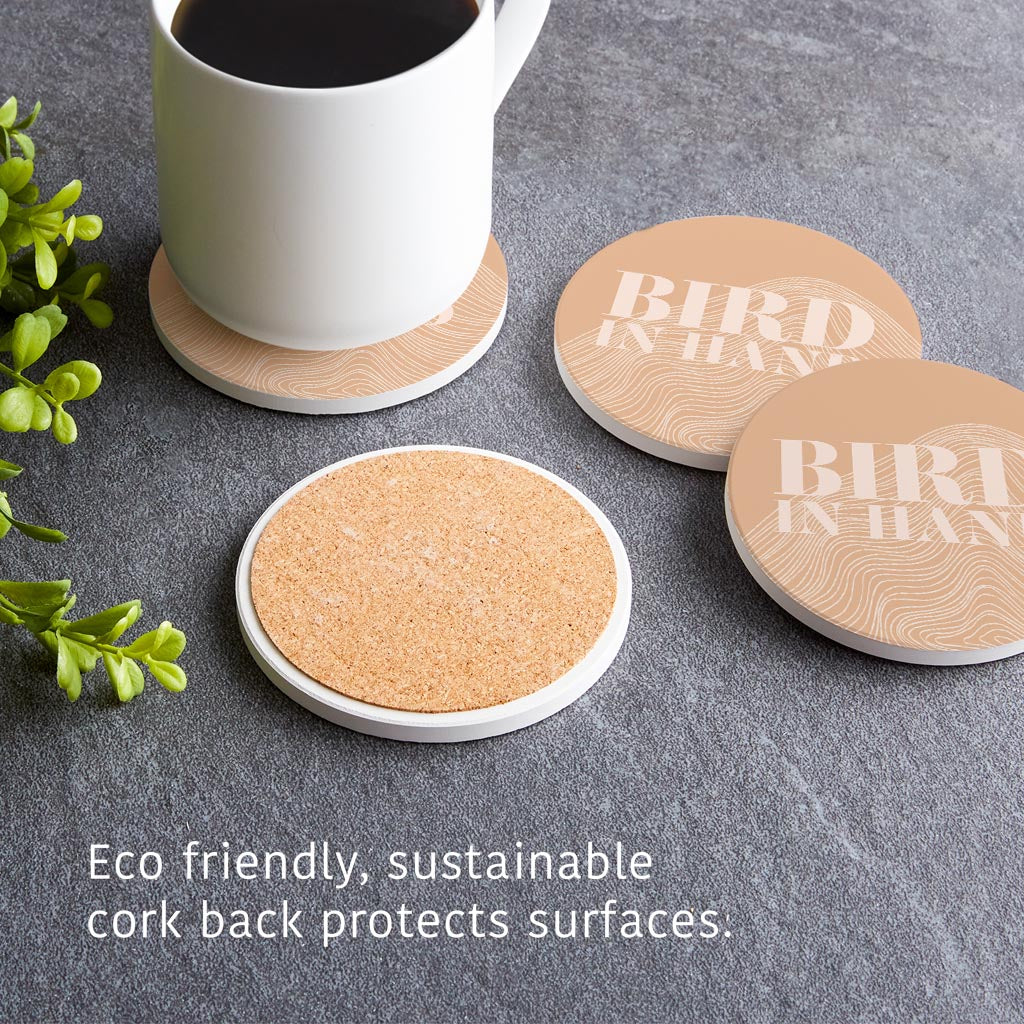 Modern Minimalist Pennsylvania Bird Quip | Absorbent Coasters | Set of 4 | Min 2