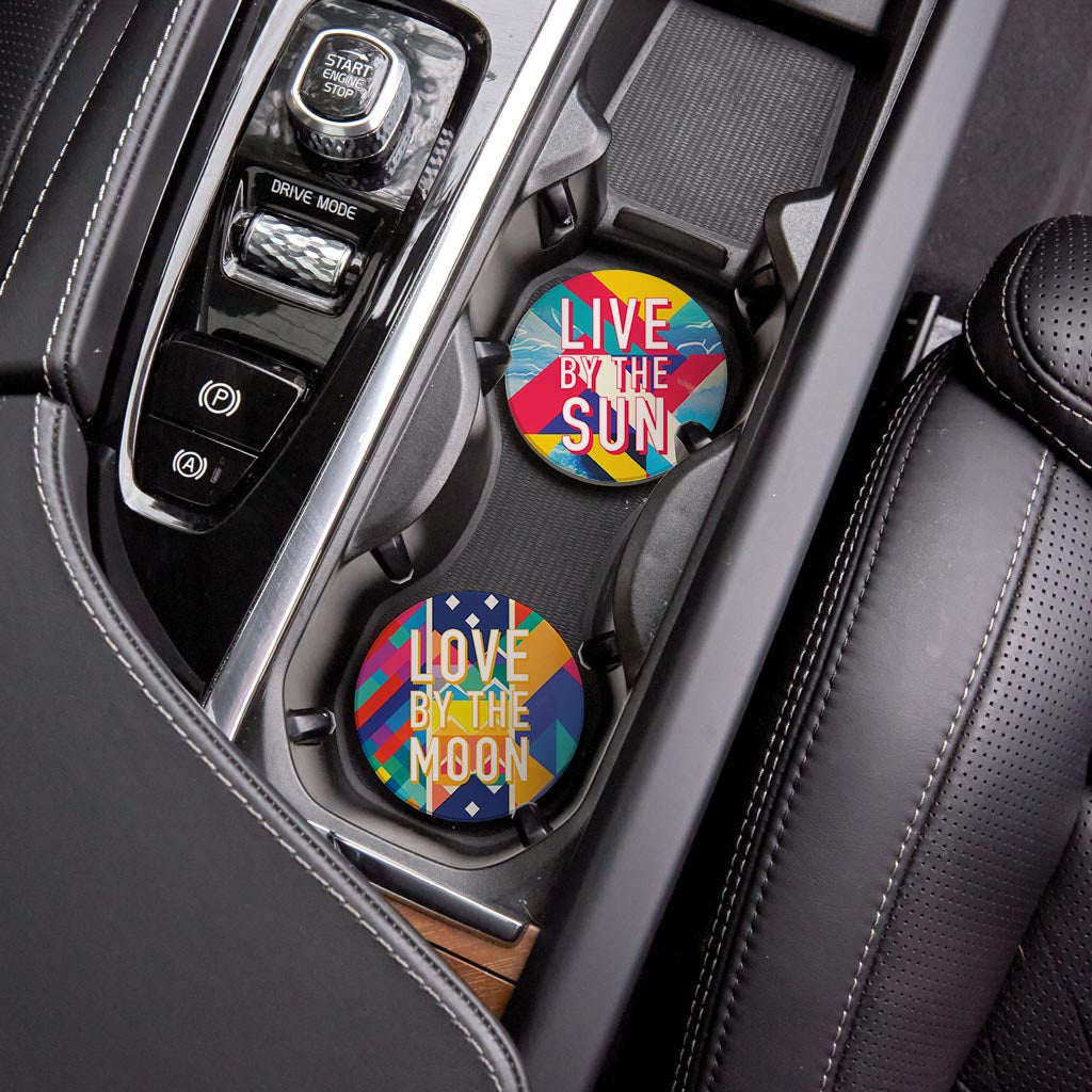 Bright Florida Patterns | Absorbent Car Coasters | Set of 2 | Min 4
