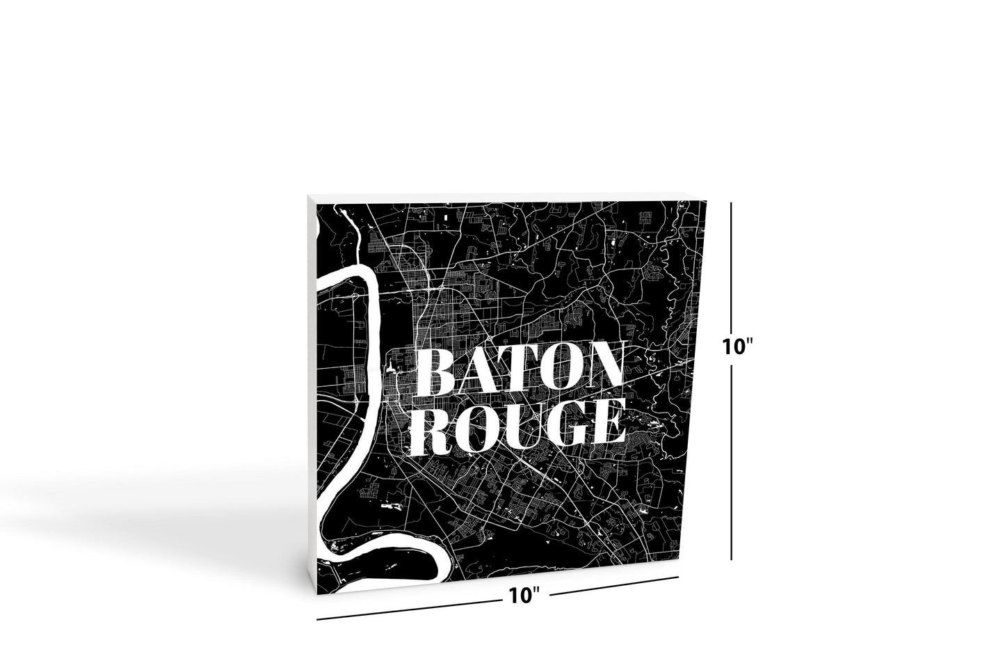 Modern Louisiana Baton Rouge Map | Wood Block | Eaches | Min 2