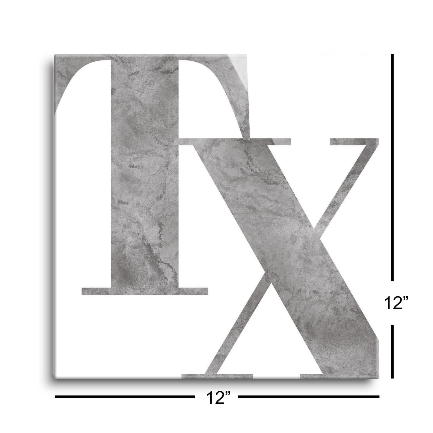 Modern White Texas Initials | Hi-Def Glass Art | Eaches | Min 1