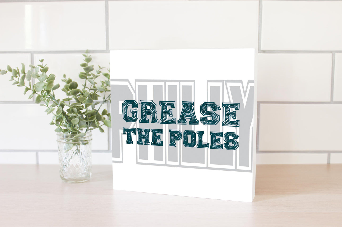 Modern Minimalist Pennsylvania Grease The Poles | Wood Block | Eaches | Min 2