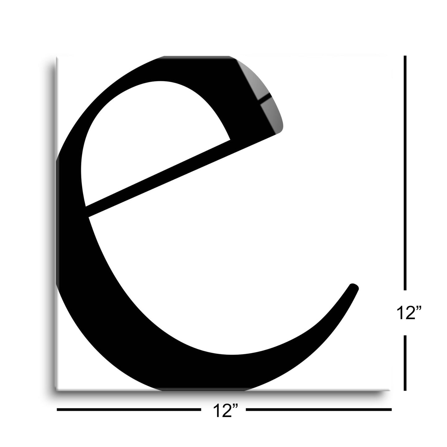 Minimal Monogram E | Hi-Def Glass Art | Eaches | Min 1
