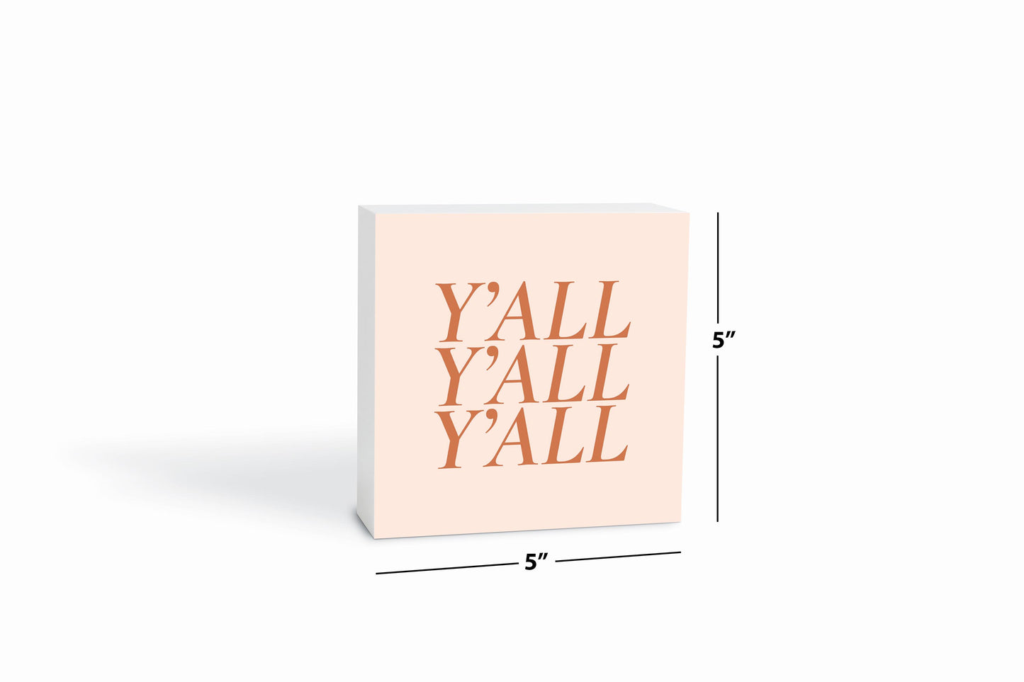 Modern Minimalist Texas Yall | Wood Block | Eaches | Min 4