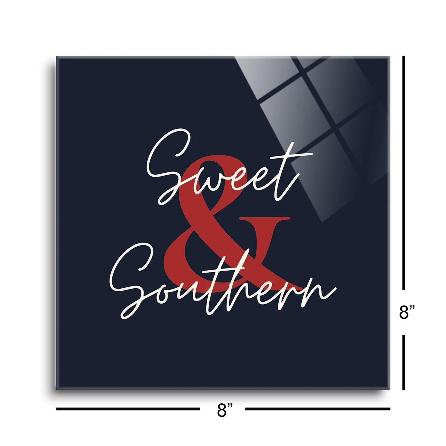 Modern Minimalist Texas Colors Sweet Southern | Hi-Def Glass Art | Eaches | Min 2
