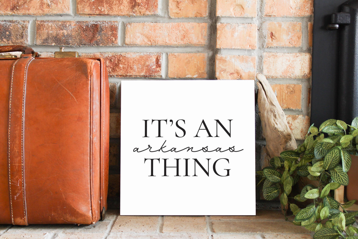 Minimalist B&W Arkansas Thing Quote | Wood Sign | Eaches | Min 2
