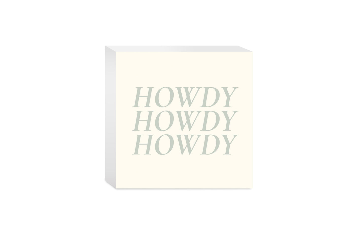 Modern Minimalist Oklahoma Howdy | Wood Block | Eaches | Min 4