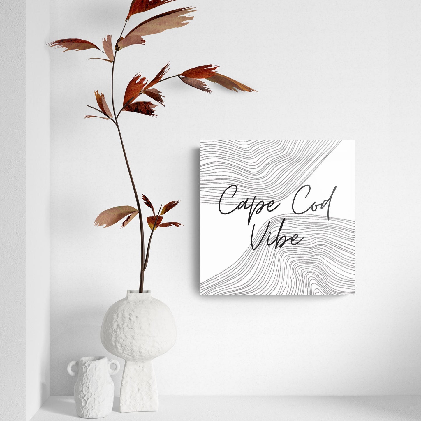 Minimalistic B&W Cape Cod Vibe | Hi-Def Glass Art | Eaches | Min 2