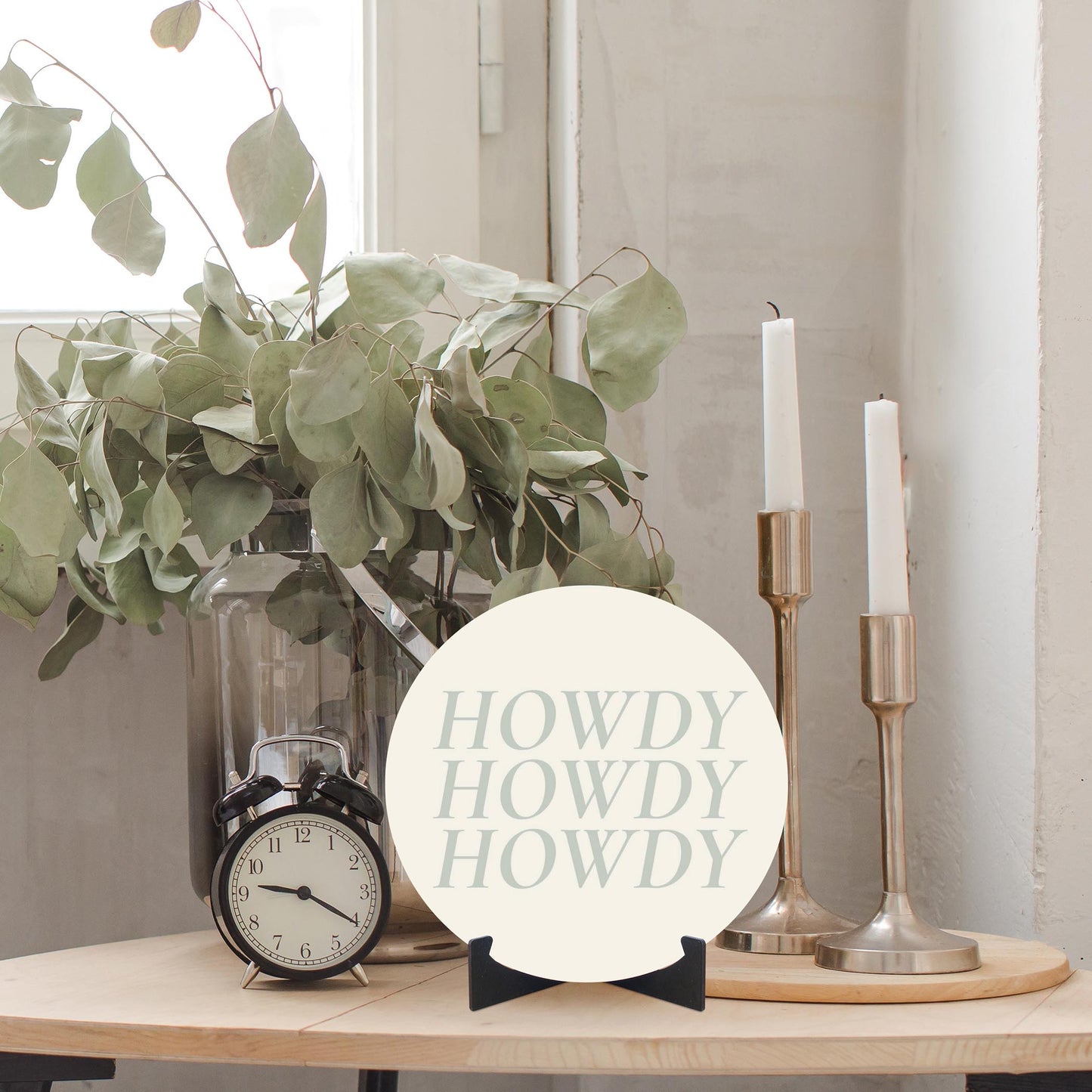 Modern Minimalist Oklahoma Howdy | Wood Sign | Eaches | Min 1