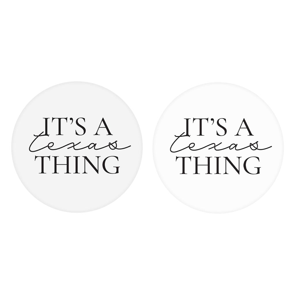 Modern Its A Texas Thing| Absorbent Car Coasters | Set of 2 | Min 4
