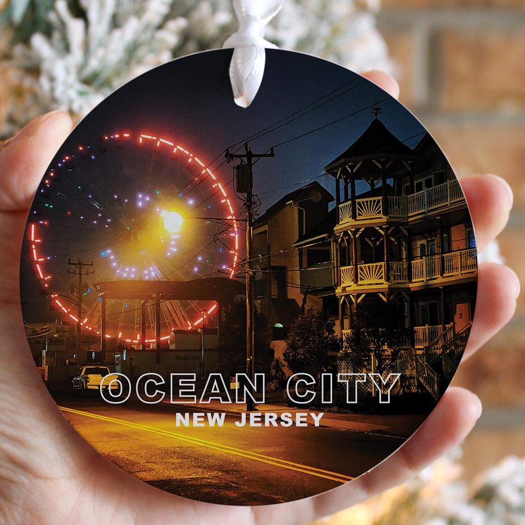 OCNJ Photo With Text | Wood Ornament | Eaches | Min 6