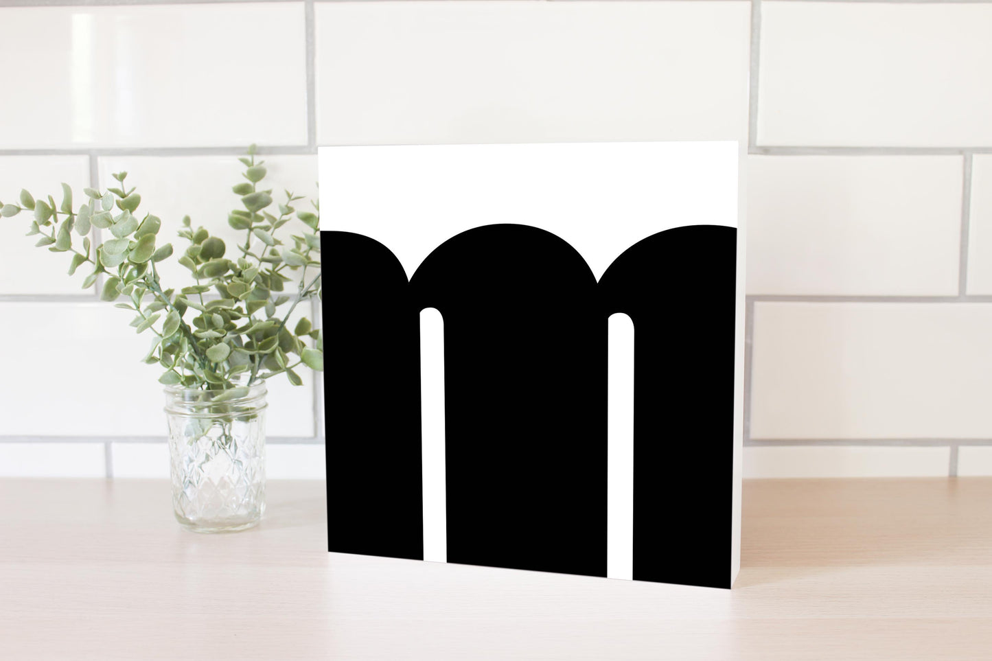 Fun Chunky Monogram M | Wood Block | Eaches | Min 2
